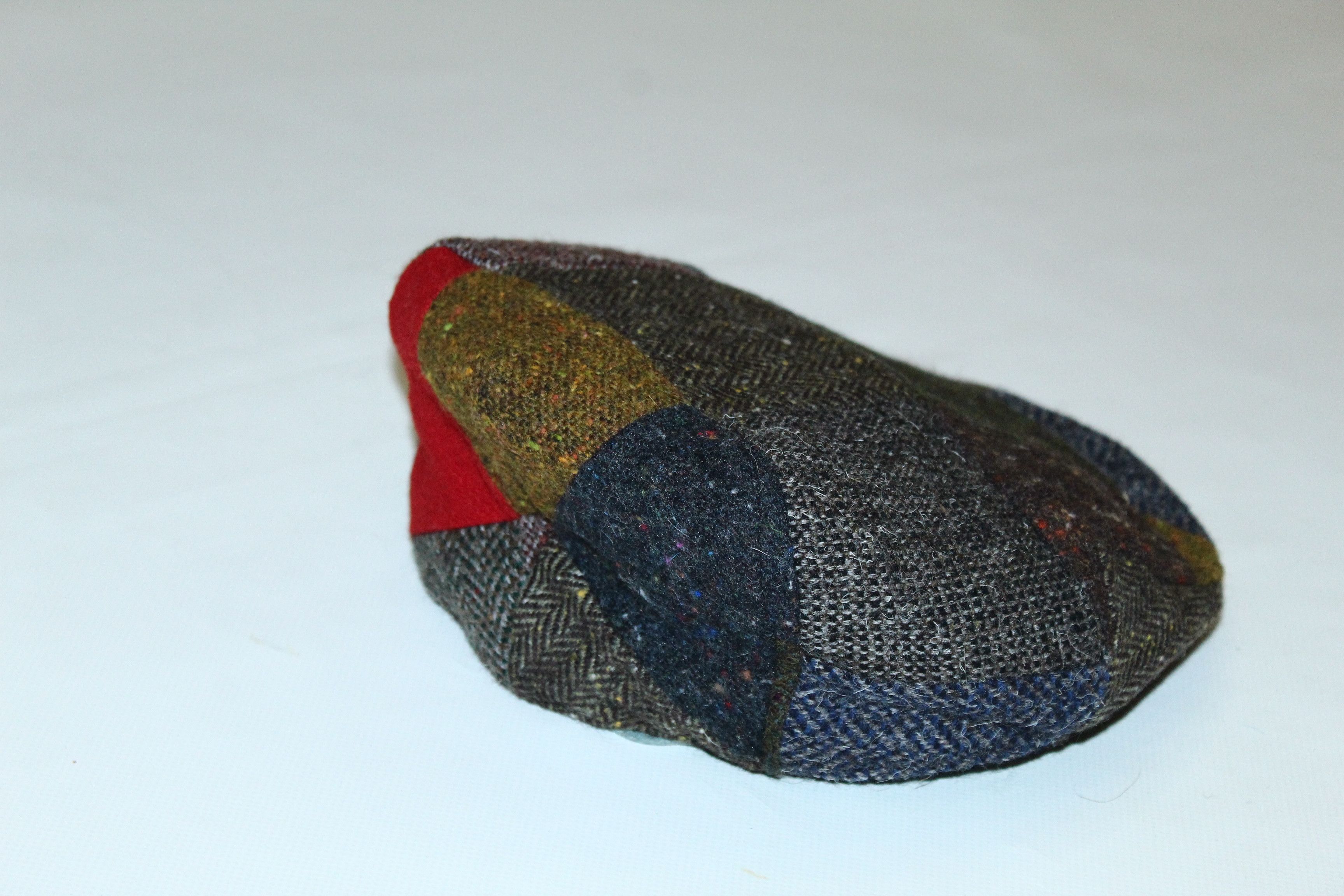 Donegal Tweed 💥Donegal Ireland Partchwork Brush Wool Tweed Flat Hat Size ONE SIZE - 4 Thumbnail