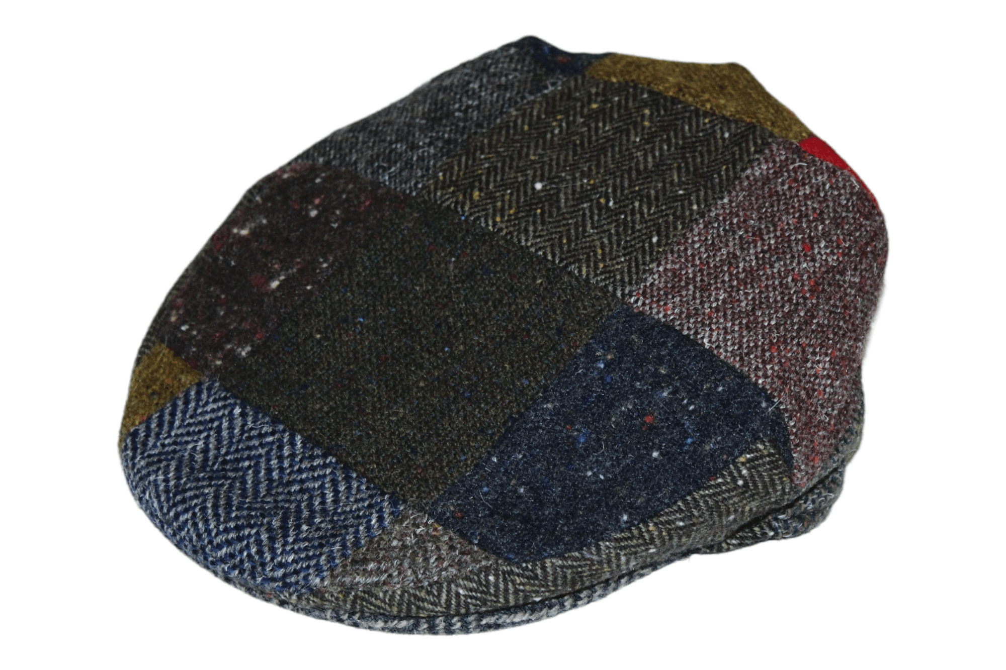 Donegal Tweed 💥Donegal Ireland Partchwork Brush Wool Tweed Flat Hat Size ONE SIZE - 1 Thumbnail