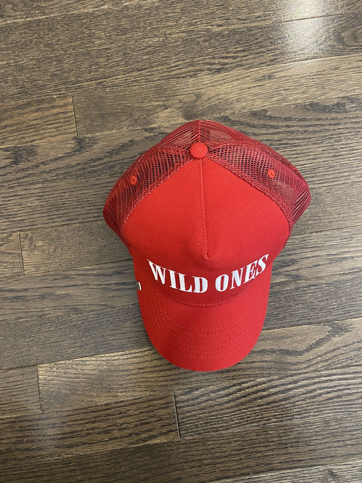 Amiri Amiri Wild Ones Trucker Hat Red White SnapBack Cap Mesh Size ONE SIZE - 6 Thumbnail