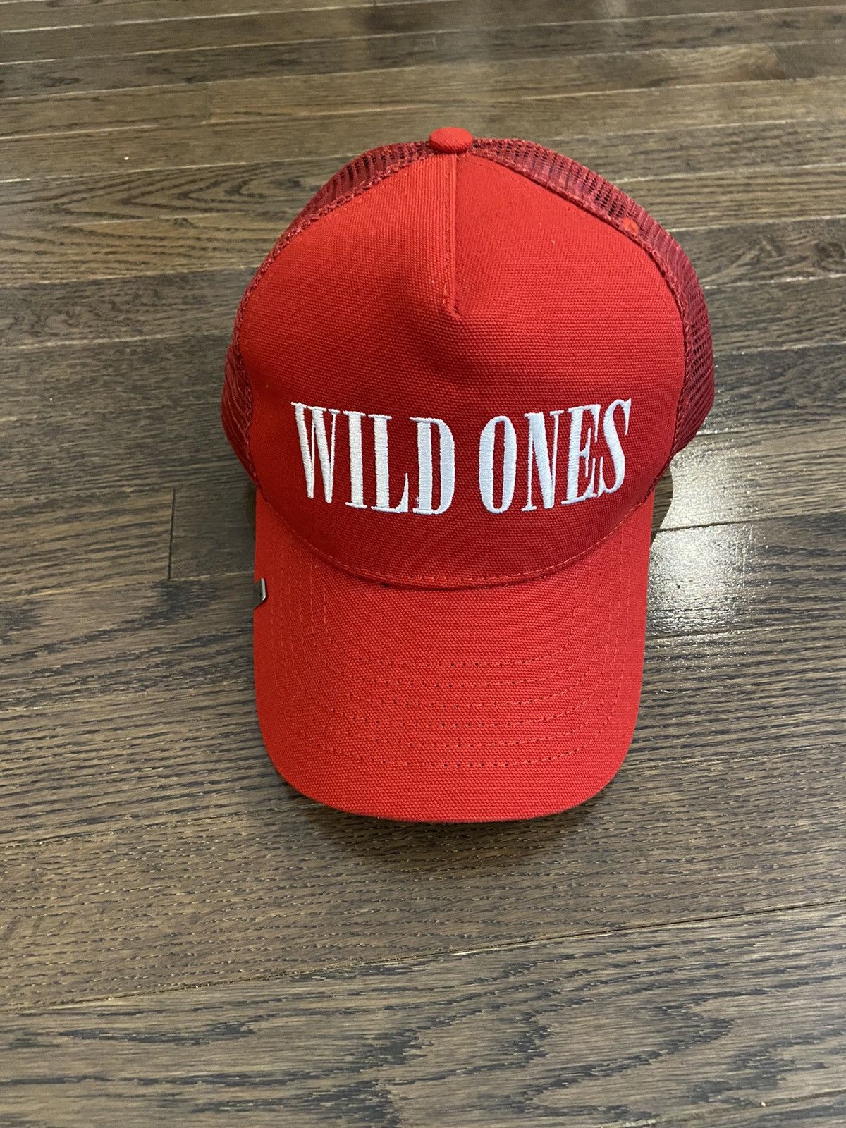 Amiri Amiri Wild Ones Trucker Hat Red White SnapBack Cap Mesh Size ONE SIZE - 4 Thumbnail