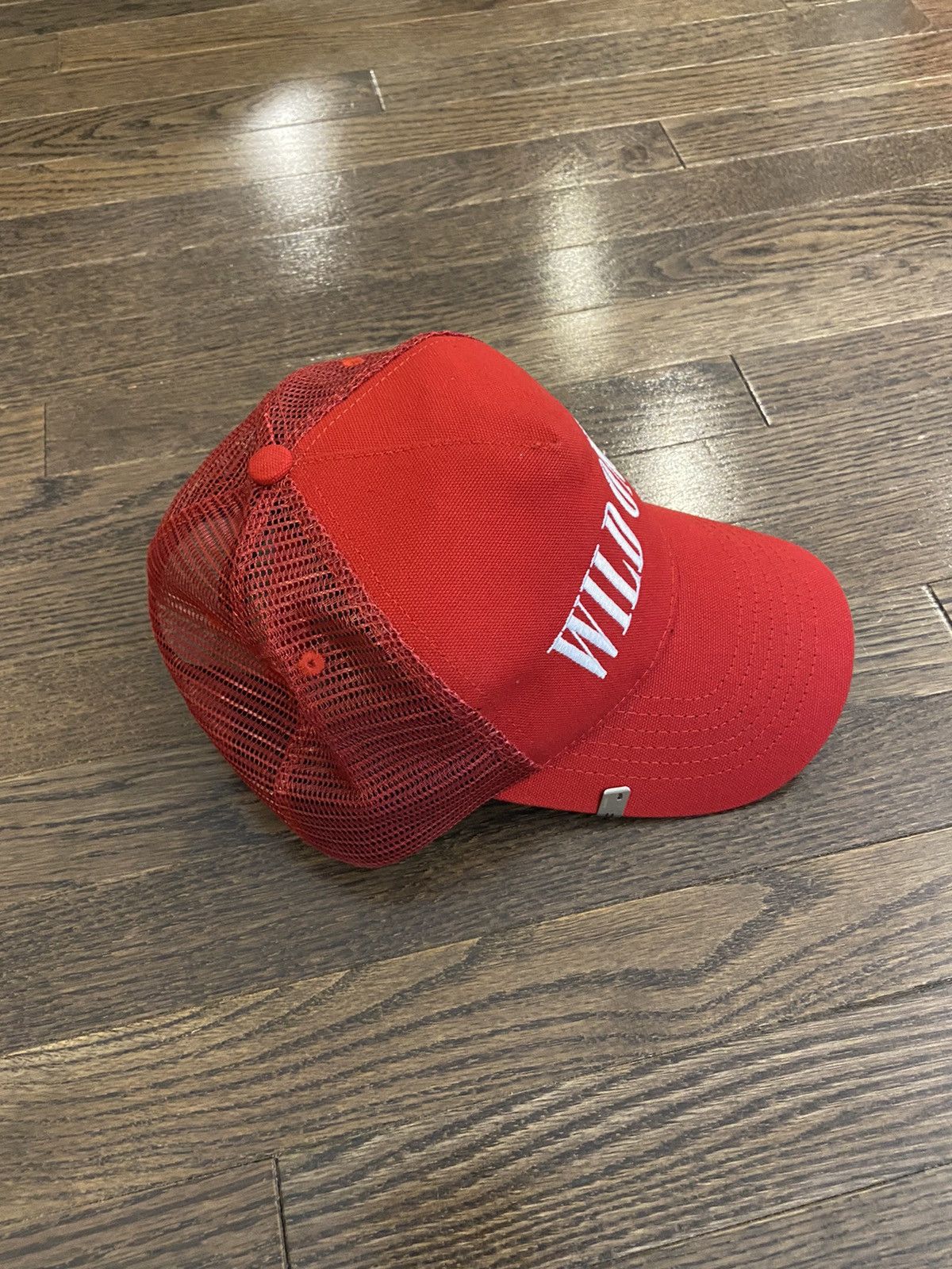 Amiri Amiri Wild Ones Trucker Hat Red White SnapBack Cap Mesh Size ONE SIZE - 3 Thumbnail