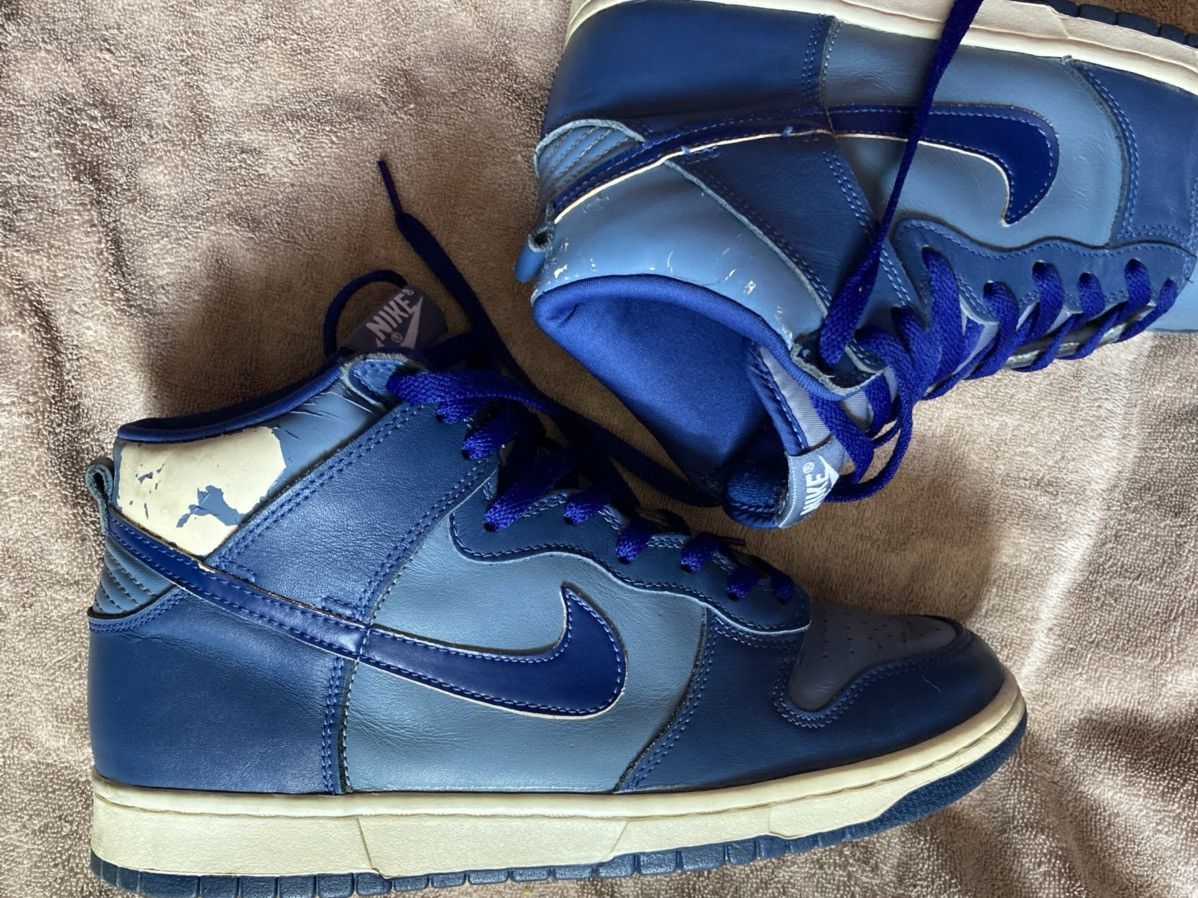 Nike 1999 Dunk High Storm Grey neutral mist blue royal dunks Size US 9.5 / EU 42-43 - 8 Thumbnail