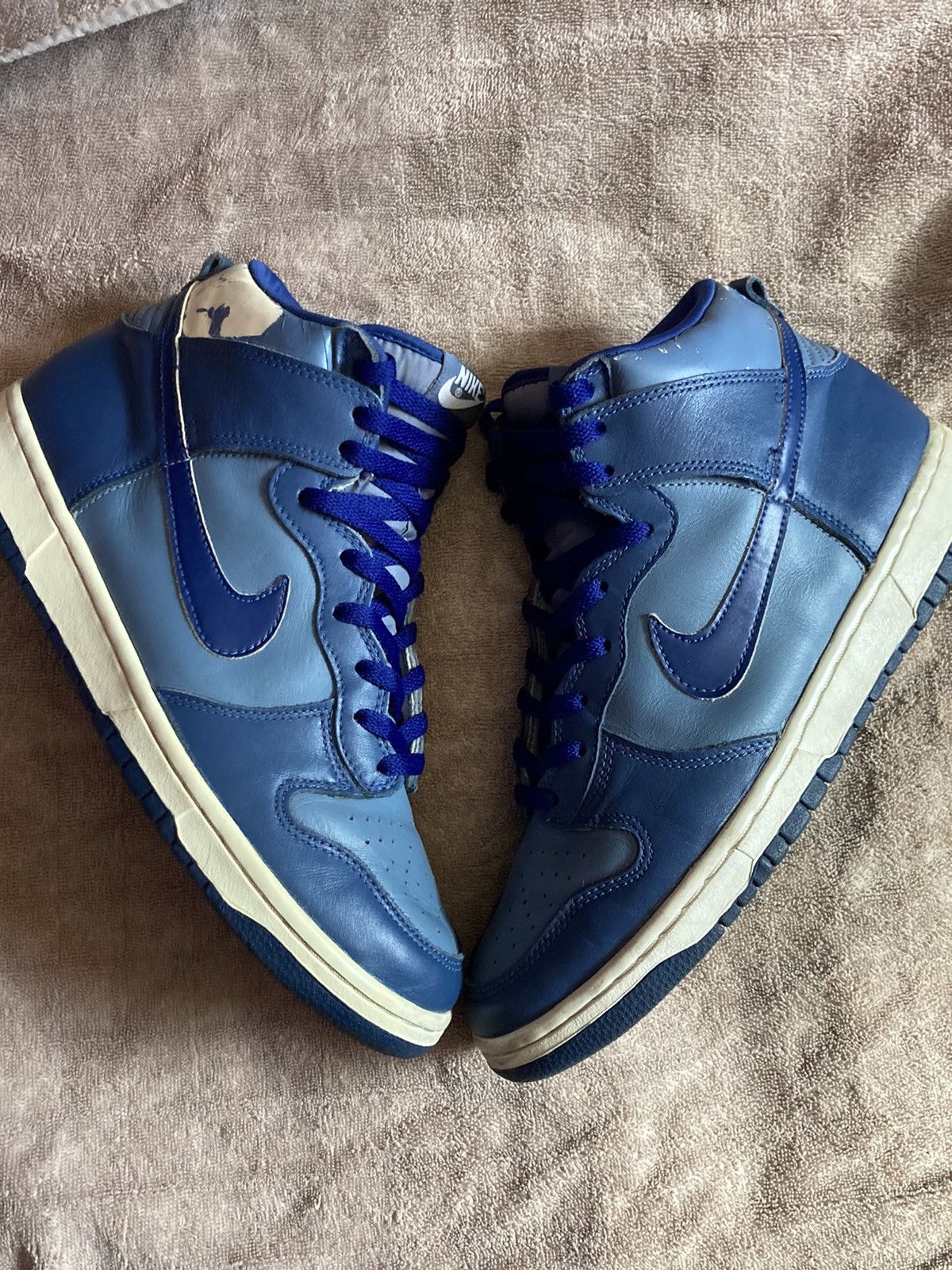 Nike 1999 Dunk High Storm Grey neutral mist blue royal dunks | Grailed