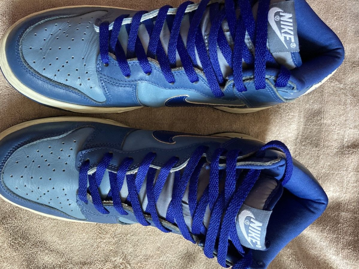 Nike 1999 Dunk High Storm Grey neutral mist blue royal dunks Size US 9.5 / EU 42-43 - 4 Thumbnail