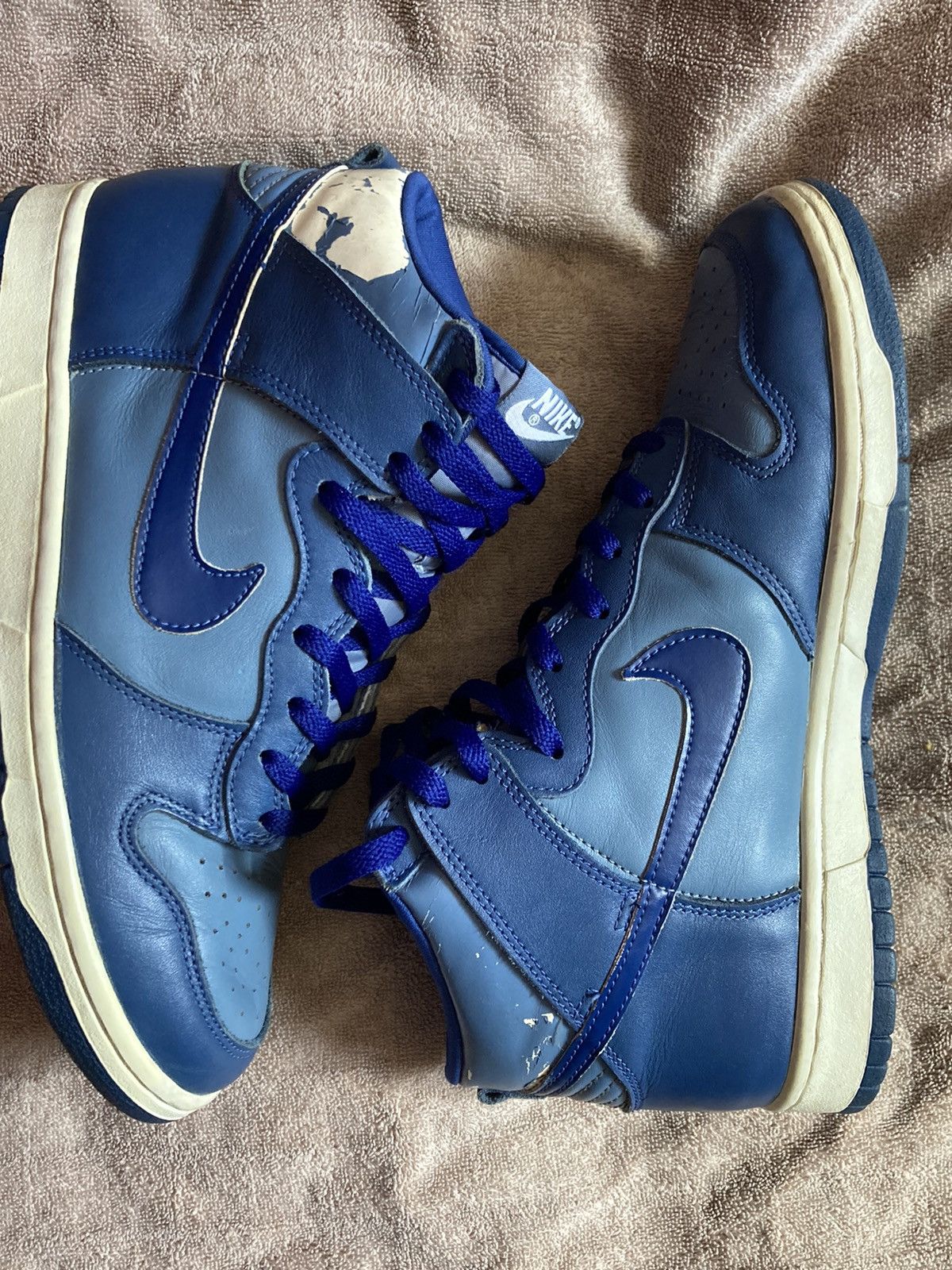 Nike 1999 Dunk High Storm Grey neutral mist blue royal dunks Size US 9.5 / EU 42-43 - 3 Thumbnail