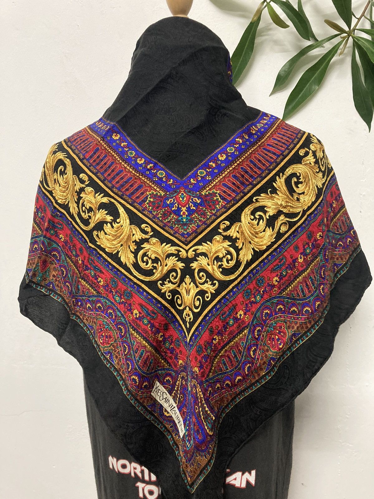 Vintage Yves Saint Laurent Foulard Silk Scarf 34x34