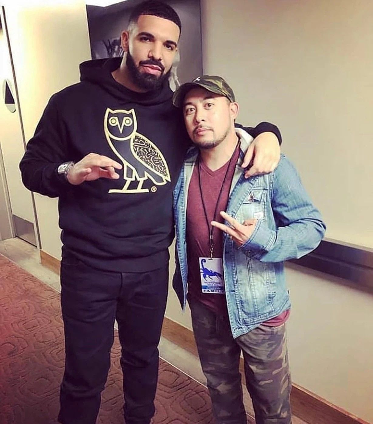 Drake 💥💎F&F💎💥 🦉 OVO ARABIC CALLIGRAPHY OG OWL HOODIE - XXXL Size US XXL / EU 58 / 5 - 3 Thumbnail