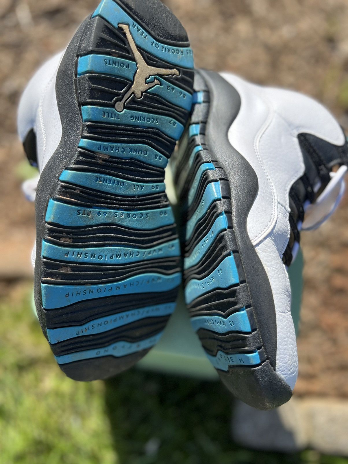 Jordan Brand Air Jordan 10 Retro 2014 Powder Blue 2014 Size US 9.5 / EU 42-43 - 10 Thumbnail