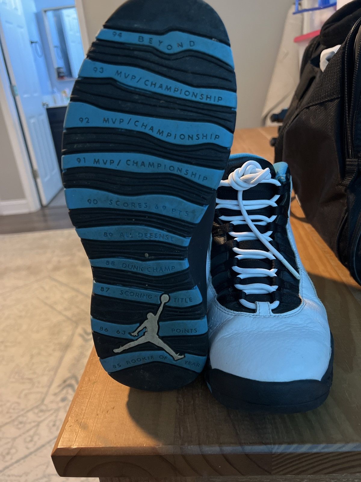 Jordan Brand Air Jordan 10 Retro 2014 Powder Blue 2014 Size US 9.5 / EU 42-43 - 3 Thumbnail