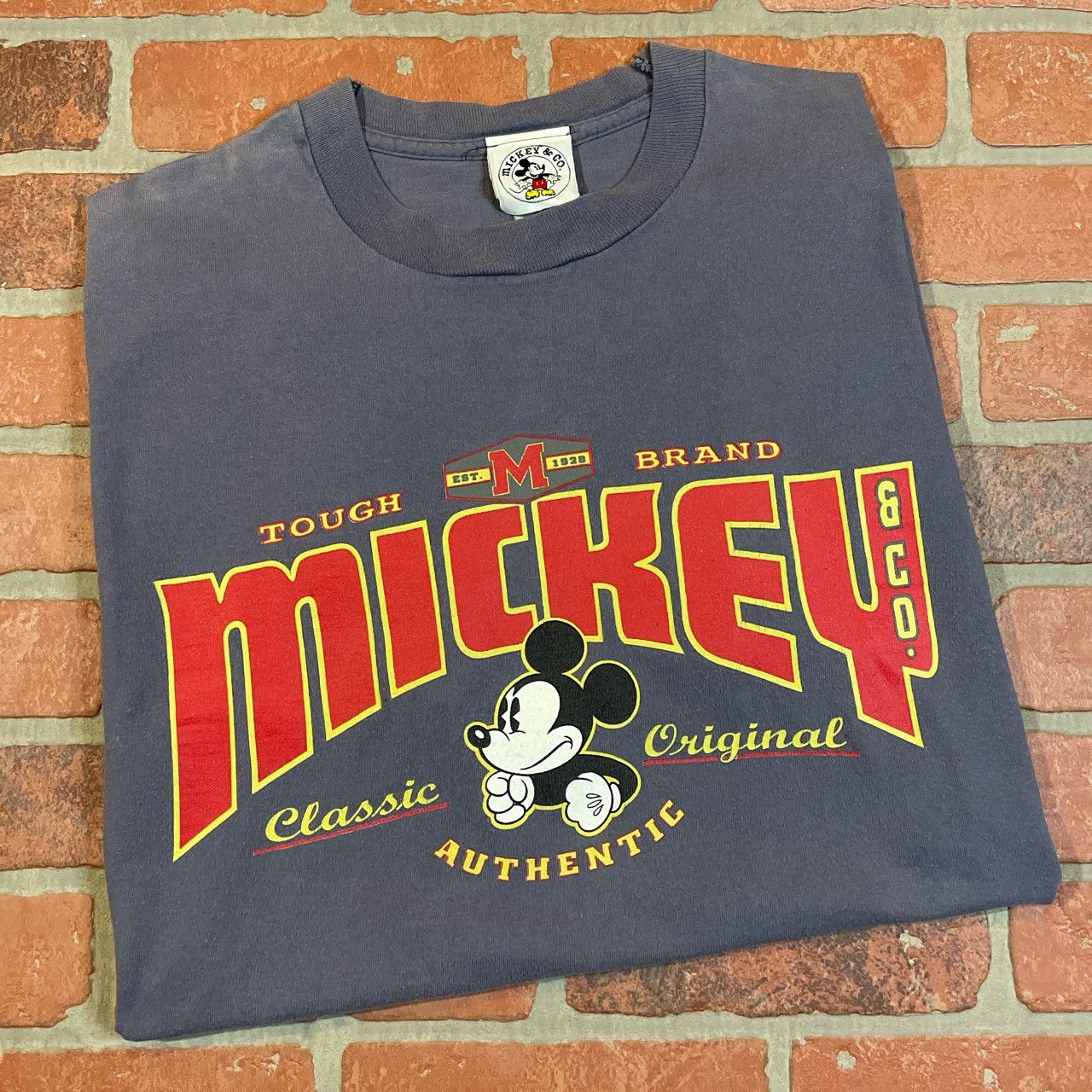 Vintage Mickey Mouse Tough Vntg Shirt Sz Large Cartoon Disney Movie ...