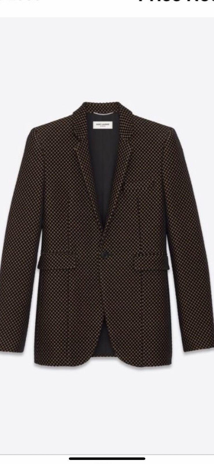 Saint Laurent Paris Saint Laurent diamond gold tone blazer. 54/44. $4250 Size 44R - 2 Thumbnail