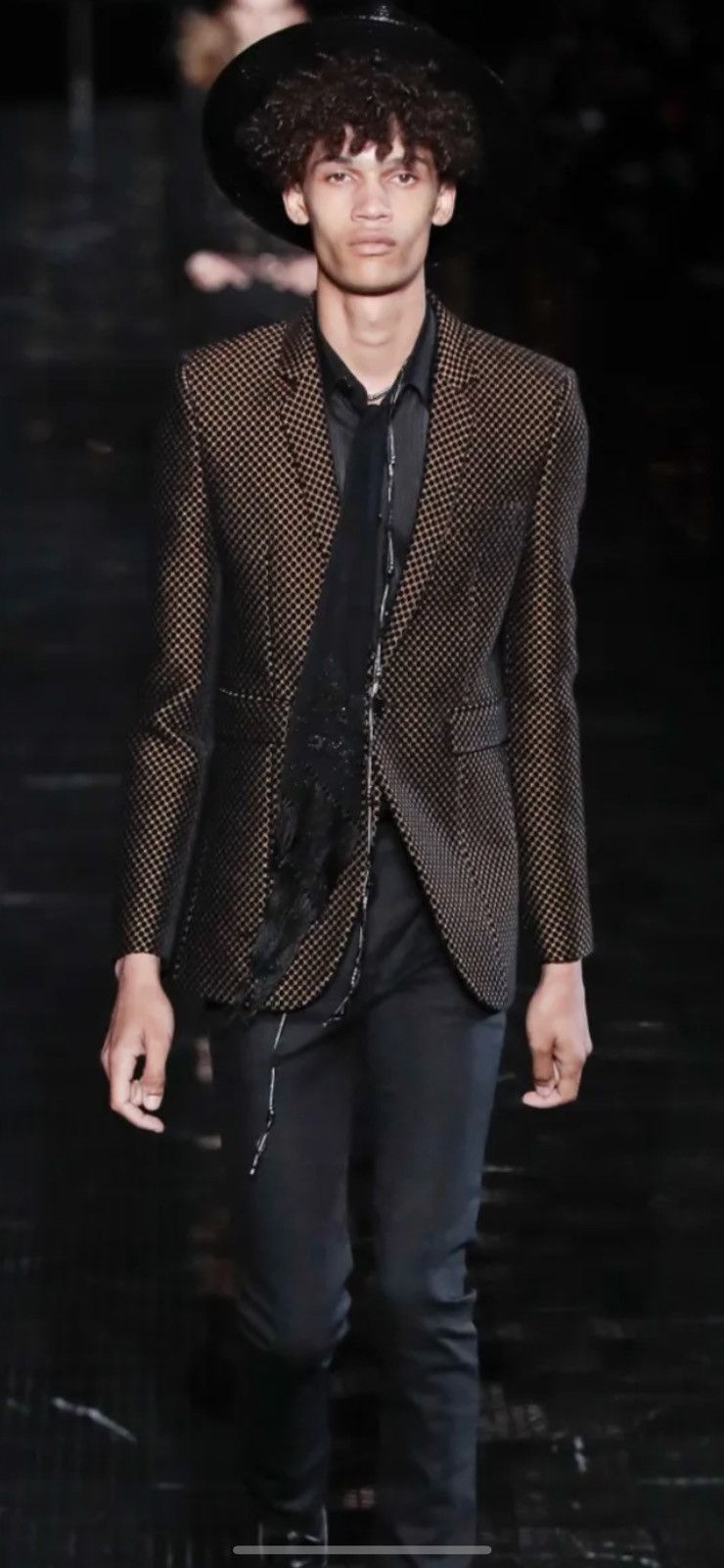 Saint Laurent Paris Saint Laurent diamond gold tone blazer. 54/44. $4250 Size 44R - 1 Thumbnail