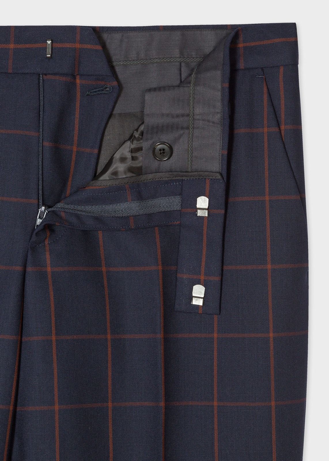 Paul Smith NEW sz32 Slim Windowpane Check Loro Piana Wool Trouser Pants Size US 32 / EU 48 - 5 Thumbnail