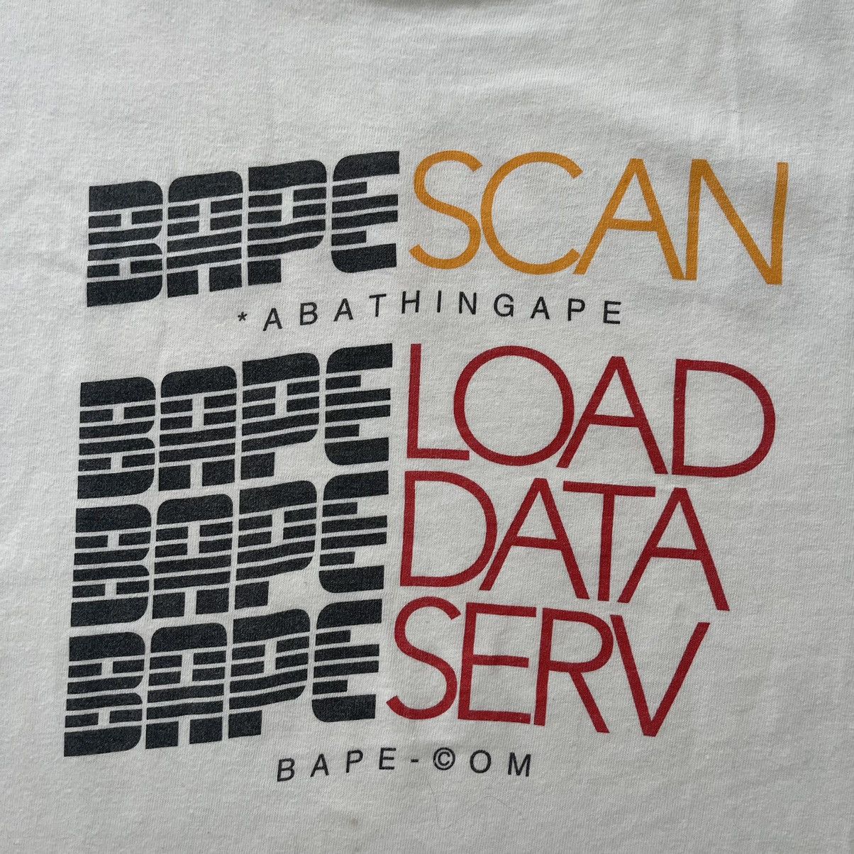 Bape 90’s vintage Bape data scan logo tee Size US M / EU 48-50 / 2 - 2 Thumbnail