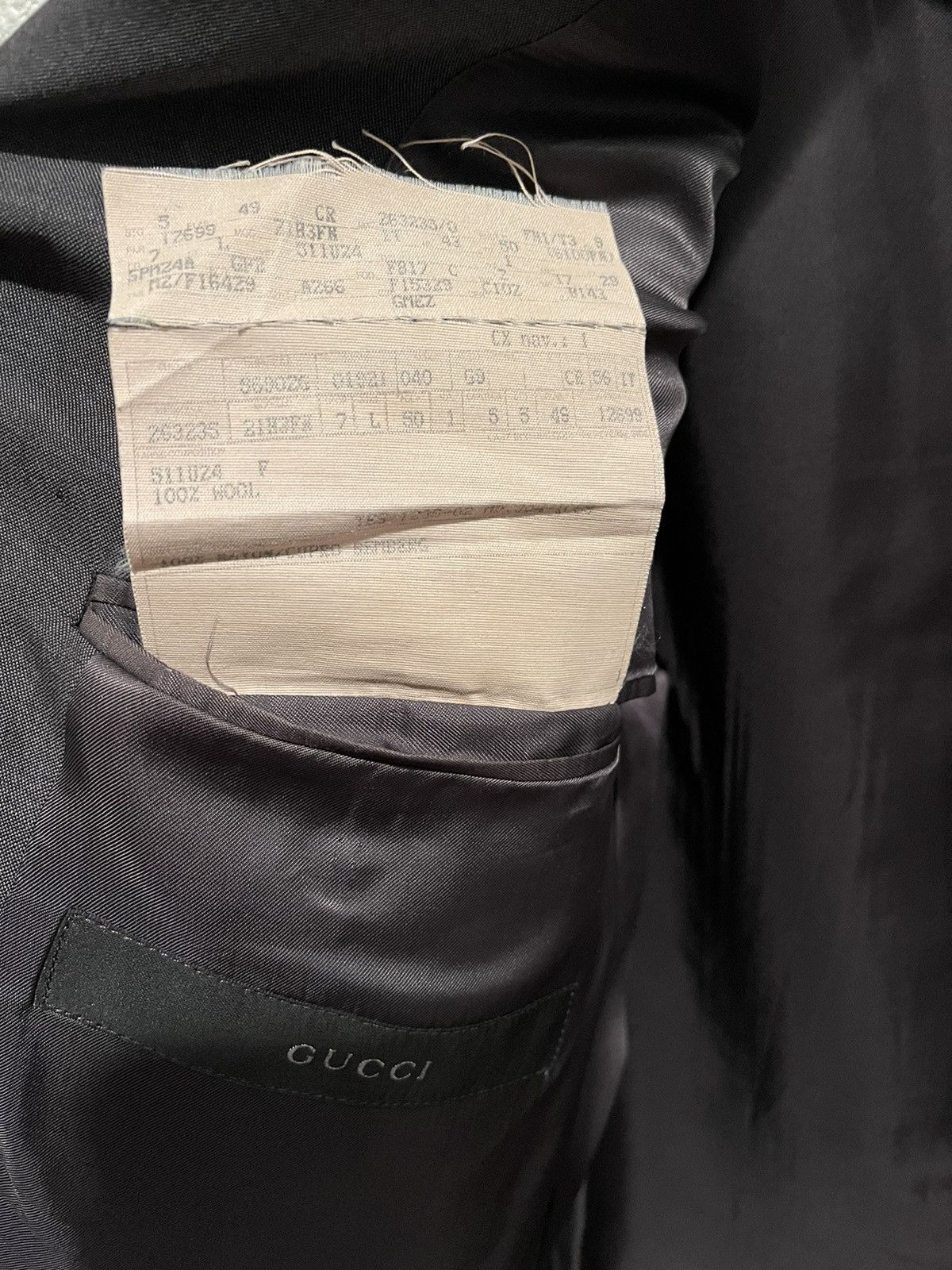Gucci × Vintage Gucci wool mens suit blazer Size 40R - 4 Thumbnail