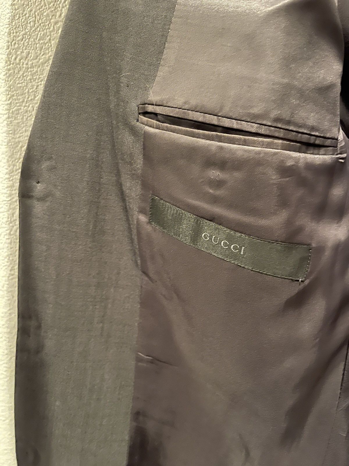 Gucci × Vintage Gucci wool mens suit blazer Size 40R - 5 Thumbnail
