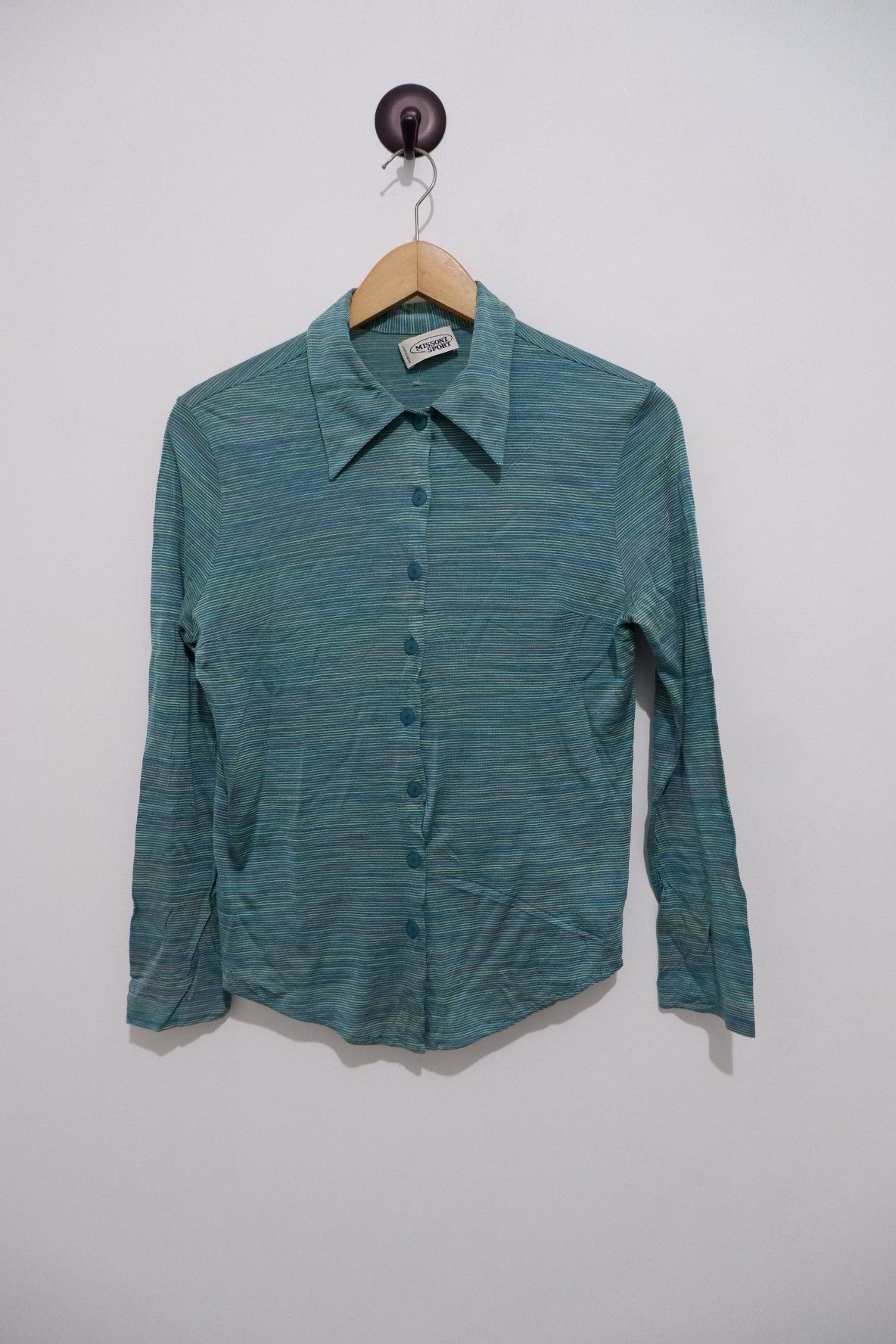 Missoni Vintage Missoni Sport Button Shirt Knitted Size US S / EU 44-46 / 1 - 1 Thumbnail