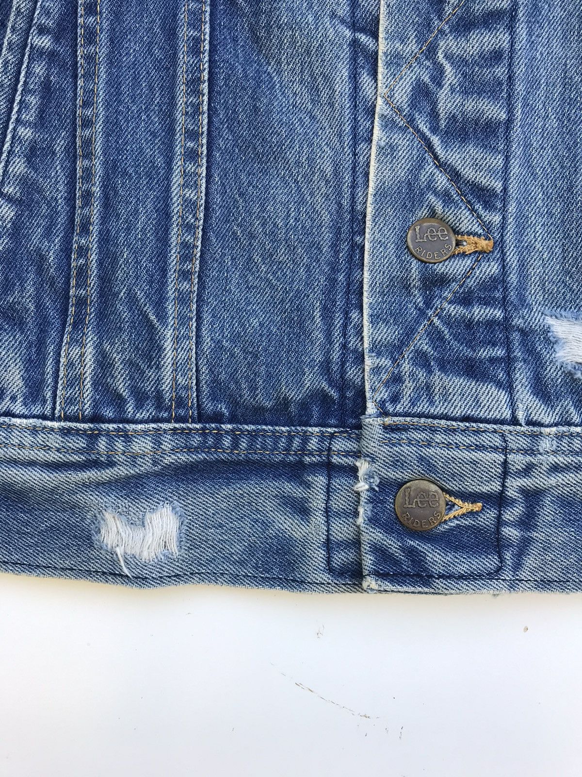 Lee Vintage 90s Lee Riders Denim Trucker Jacket Made in USA Size US S / EU 44-46 / 1 - 8 Thumbnail