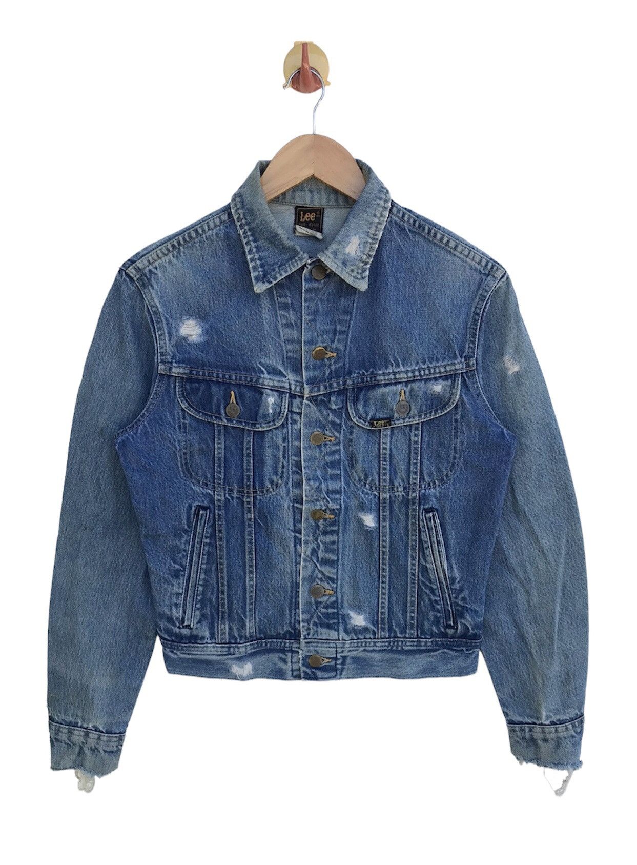Lee Vintage 90s Lee Riders Denim Trucker Jacket Made in USA Size US S / EU 44-46 / 1 - 1 Thumbnail