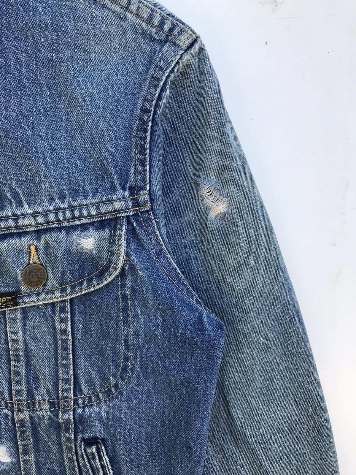 Lee Vintage 90s Lee Riders Denim Trucker Jacket Made in USA Size US S / EU 44-46 / 1 - 9 Thumbnail