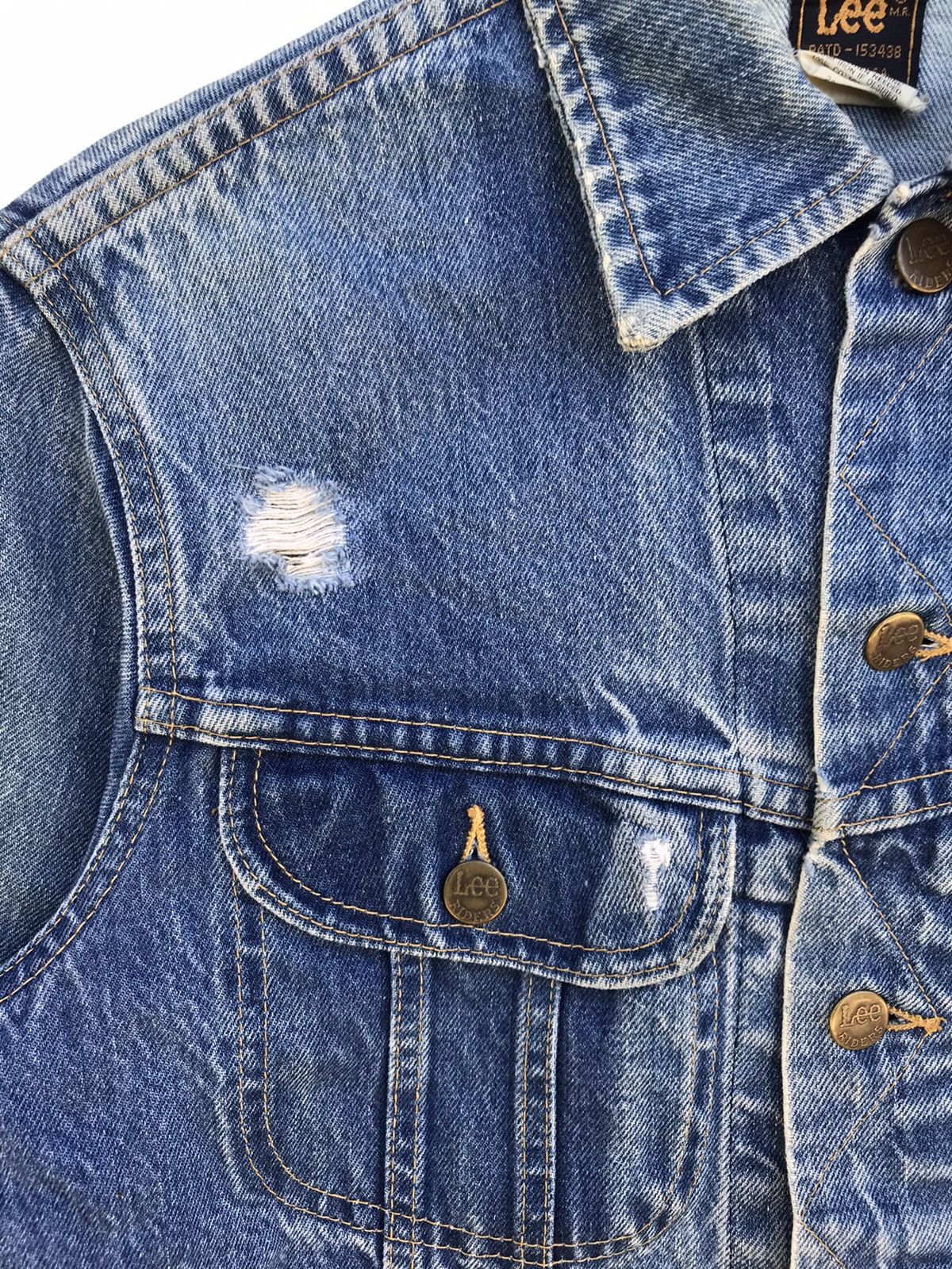 Lee Vintage 90s Lee Riders Denim Trucker Jacket Made in USA Size US S / EU 44-46 / 1 - 5 Thumbnail