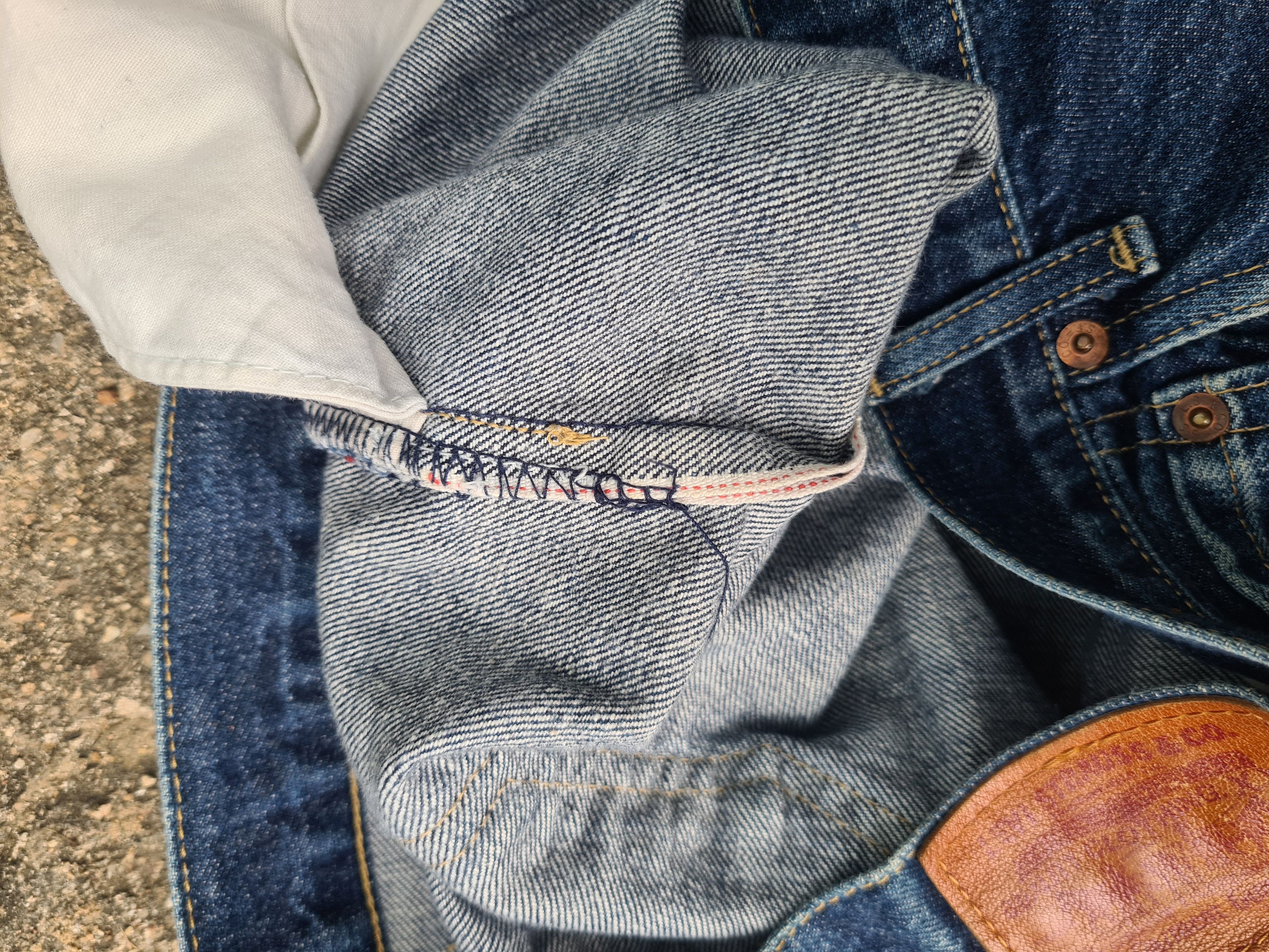Levi's × Levi's Vintage Clothing Levis 702 buckleback big e selvedge distressed denim Size US 35 - 11 Thumbnail