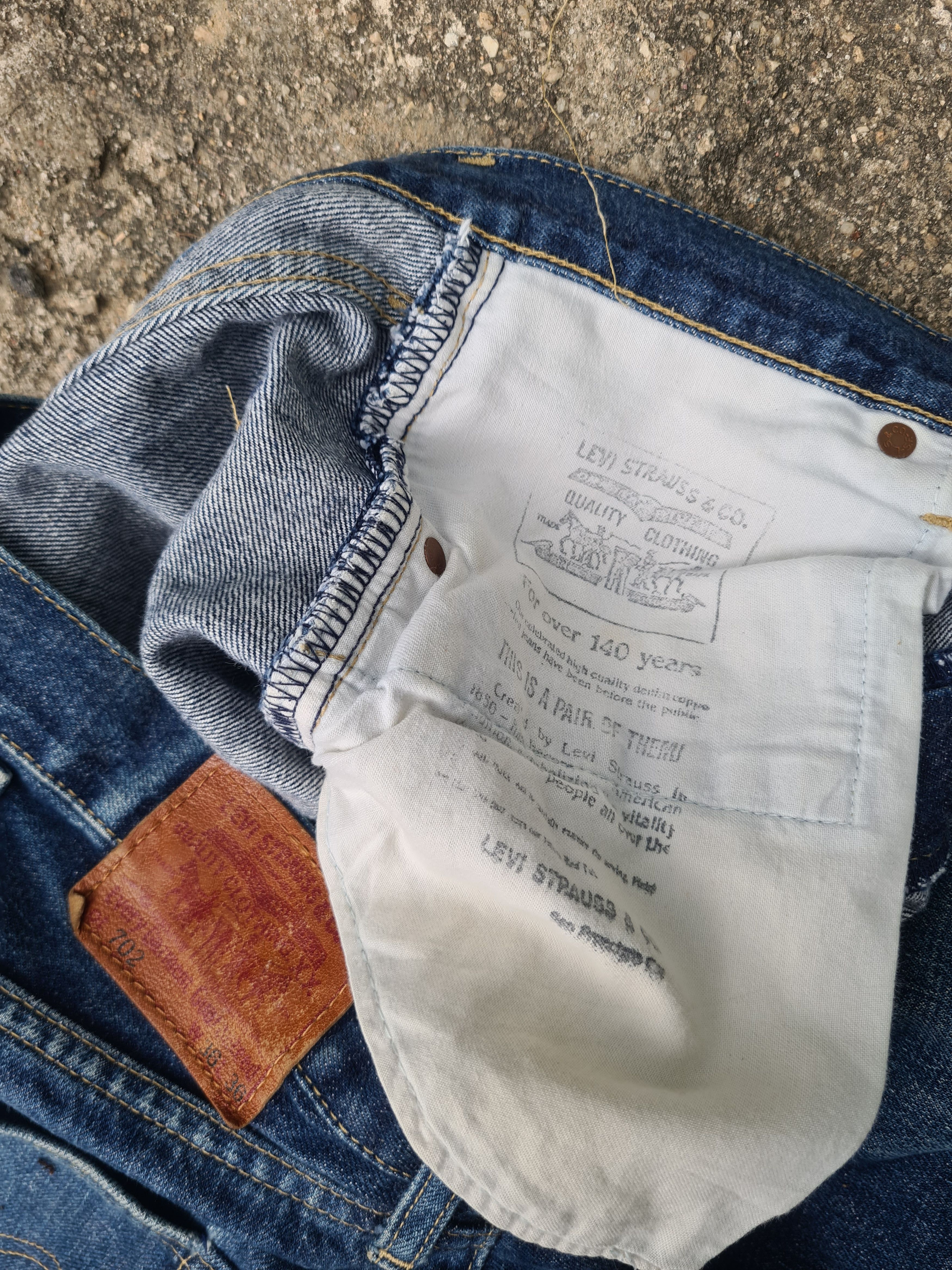 Levi's × Levi's Vintage Clothing Levis 702 buckleback big e selvedge distressed denim Size US 35 - 10 Thumbnail