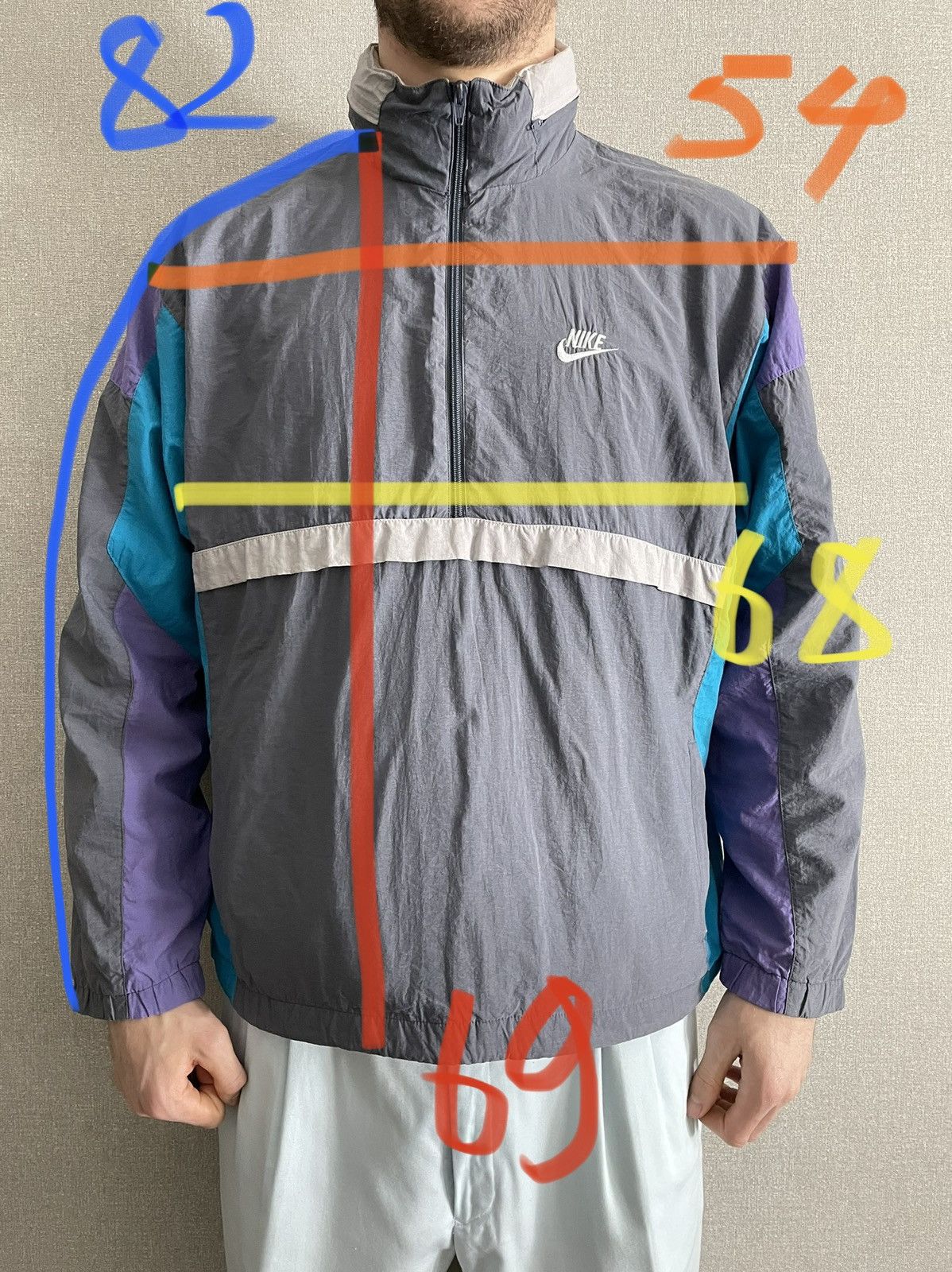 Nike × Vintage Nike Vintage 1/4 zip pullover jacket, retro windbreaker Size US XL / EU 56 / 4 - 12 Thumbnail