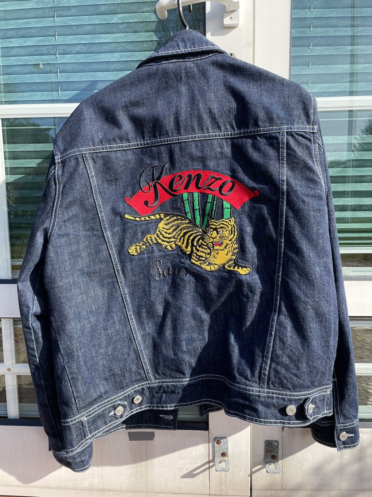 Kenzo Bamboo Tiger Dark Denim Jacket | Grailed