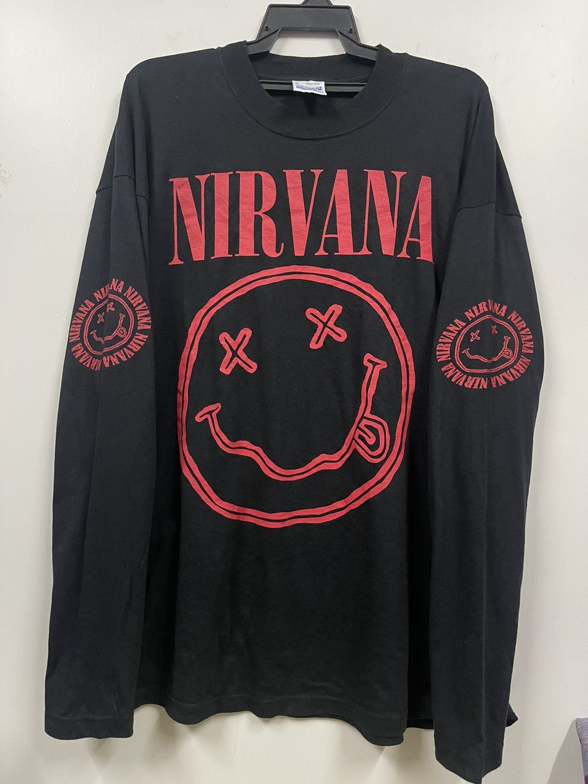 Very Rare Vintage 90s Nirvana Smile Long Sleeve Europe Tee