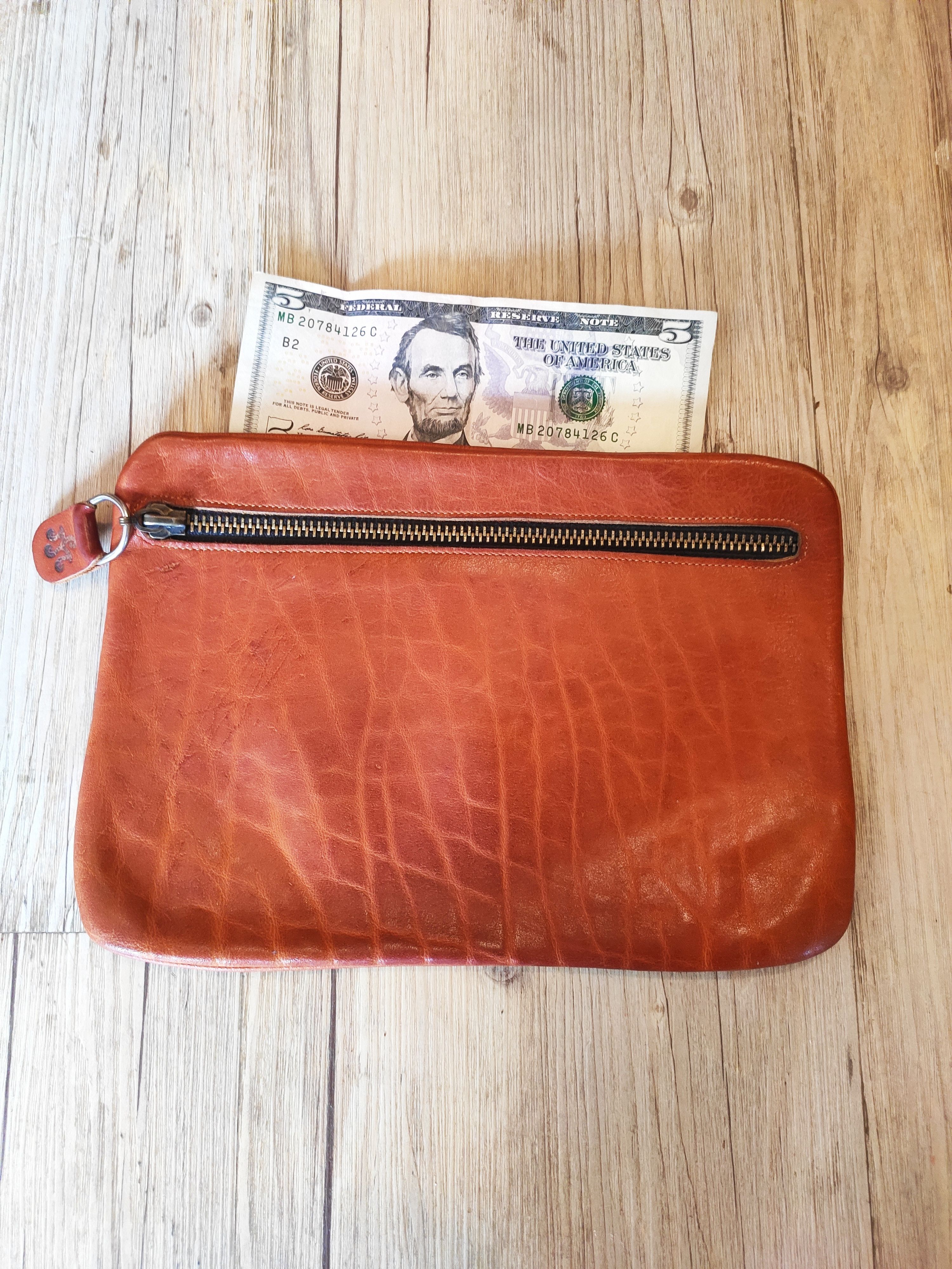 Other Boiled leather clutch.Like GUIDI or A1923 Size ONE SIZE - 1 Thumbnail