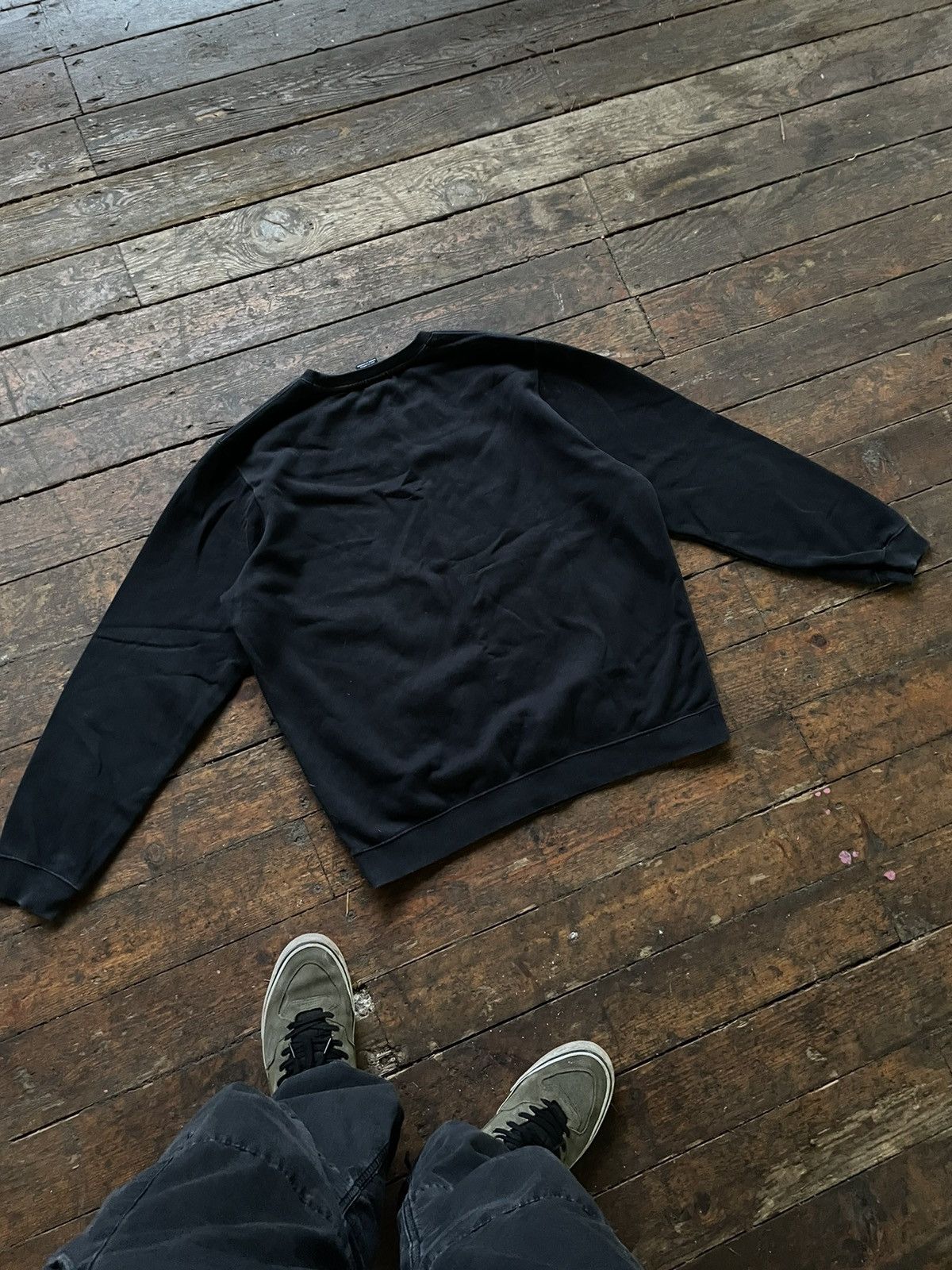 Nike × Vintage RARE NIKE DRILL LEFT SMALL SWOOSH SWEATSHIRT XL TECH FLEEC Size US XL / EU 56 / 4 - 5 Thumbnail
