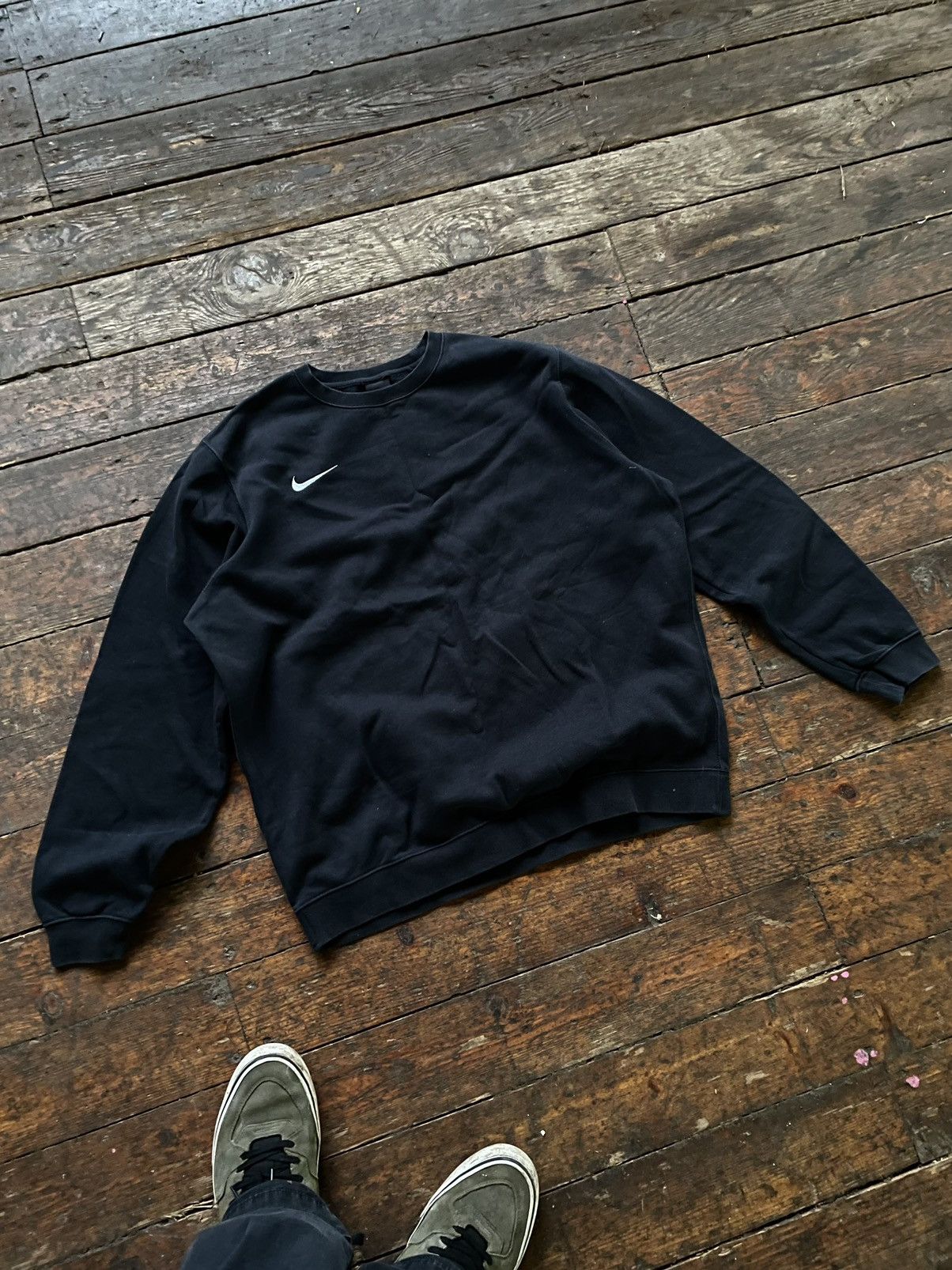 Nike × Vintage RARE NIKE DRILL LEFT SMALL SWOOSH SWEATSHIRT XL TECH FLEEC Size US XL / EU 56 / 4 - 1 Thumbnail