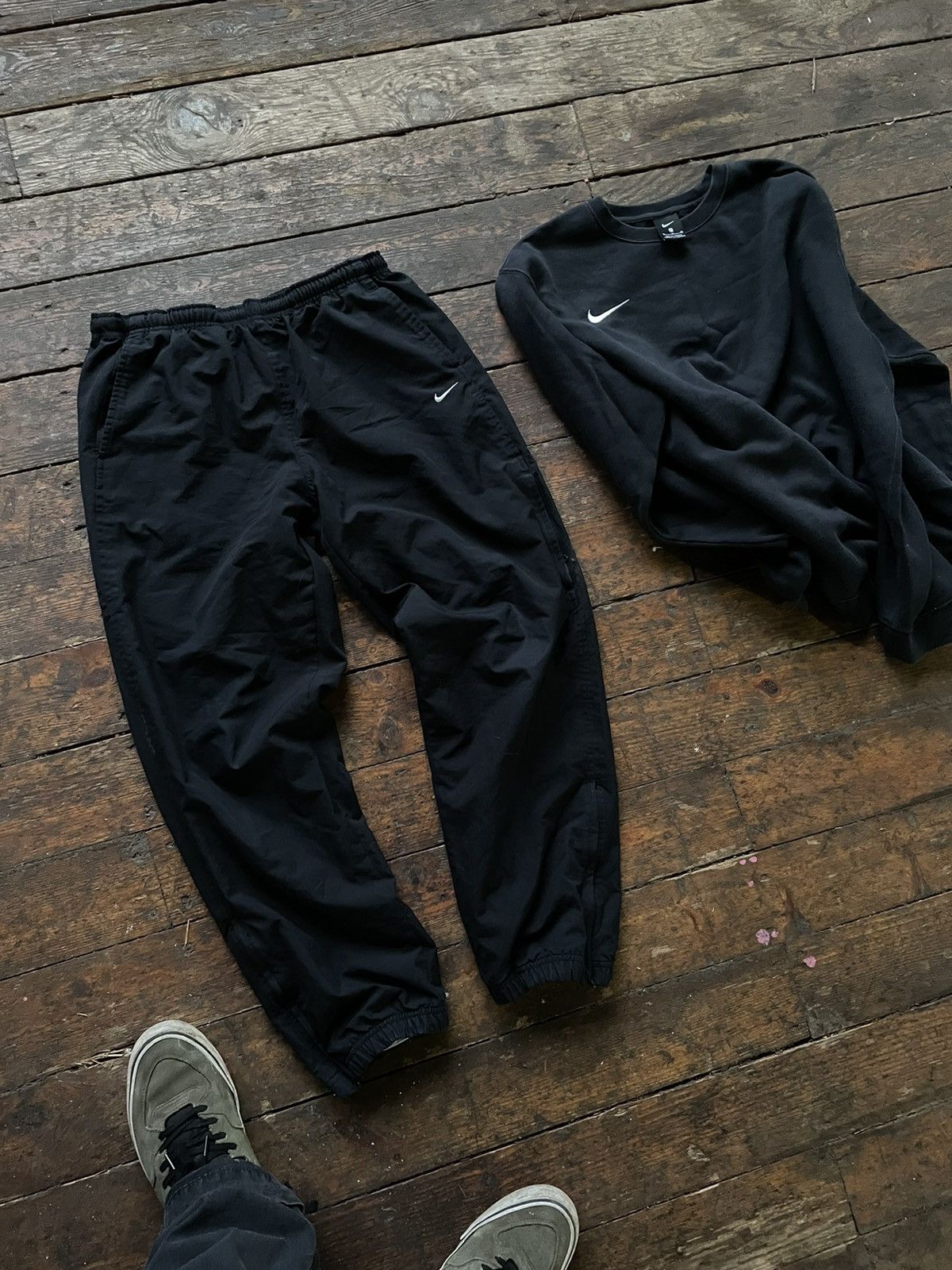 Nike × Vintage RARE NIKE DRILL LEFT SMALL SWOOSH SWEATSHIRT XL TECH FLEEC Size US XL / EU 56 / 4 - 2 Thumbnail