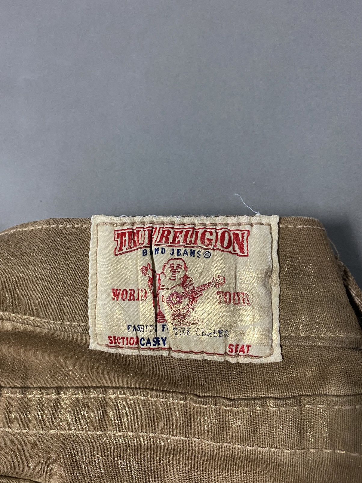 Other True Religion vintage gold jeans Y2K denim pants Size US 27 - 3 Thumbnail