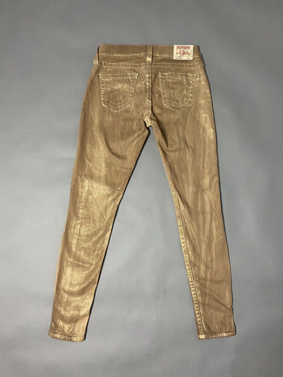 Other True Religion vintage gold jeans Y2K denim pants Size US 27 - 2 Thumbnail