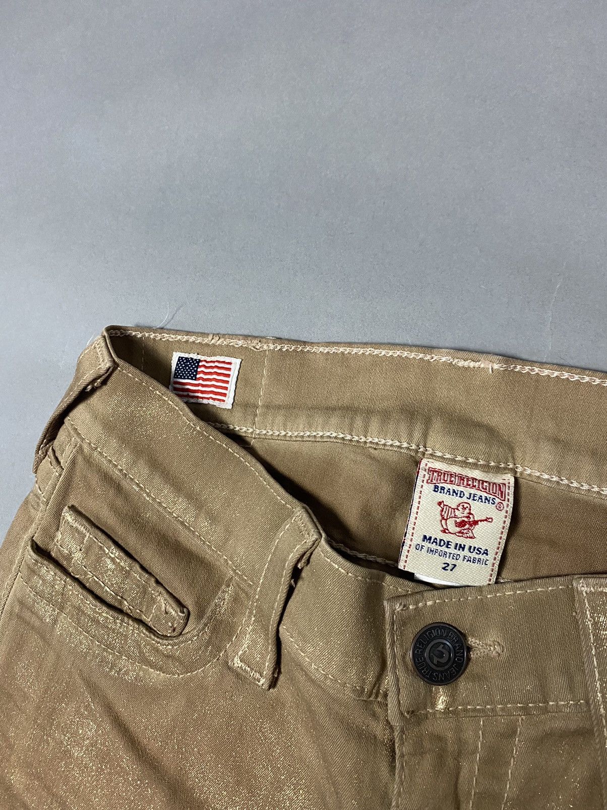 Other True Religion vintage gold jeans Y2K denim pants Size US 27 - 6 Thumbnail