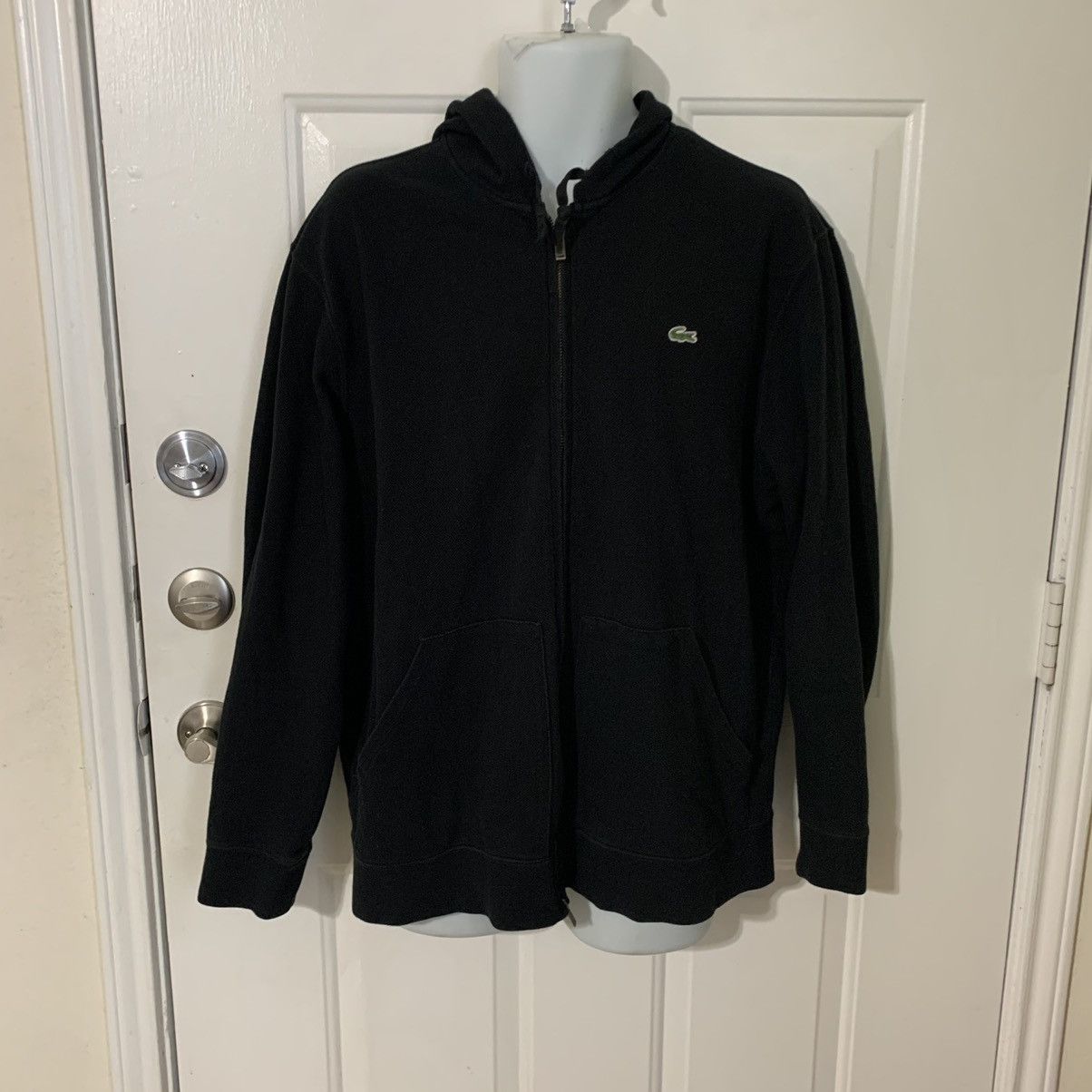 Lacoste Zippered Cotton Textured hoodie Size US XL / EU 56 / 4 - 2 Thumbnail
