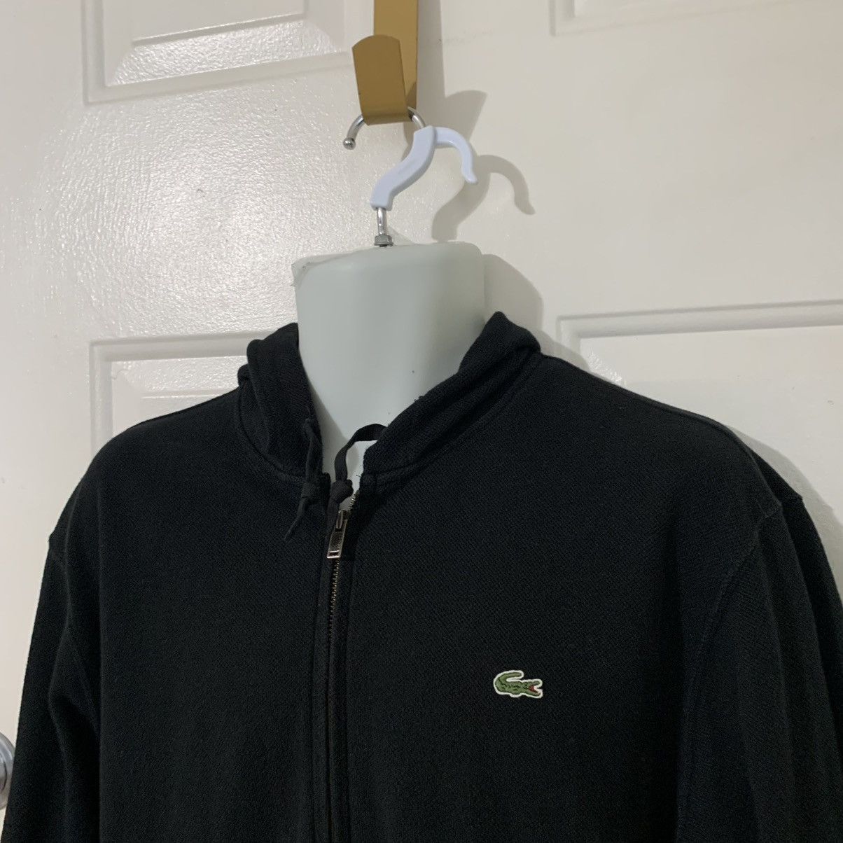 Lacoste Zippered Cotton Textured hoodie Size US XL / EU 56 / 4 - 4 Thumbnail