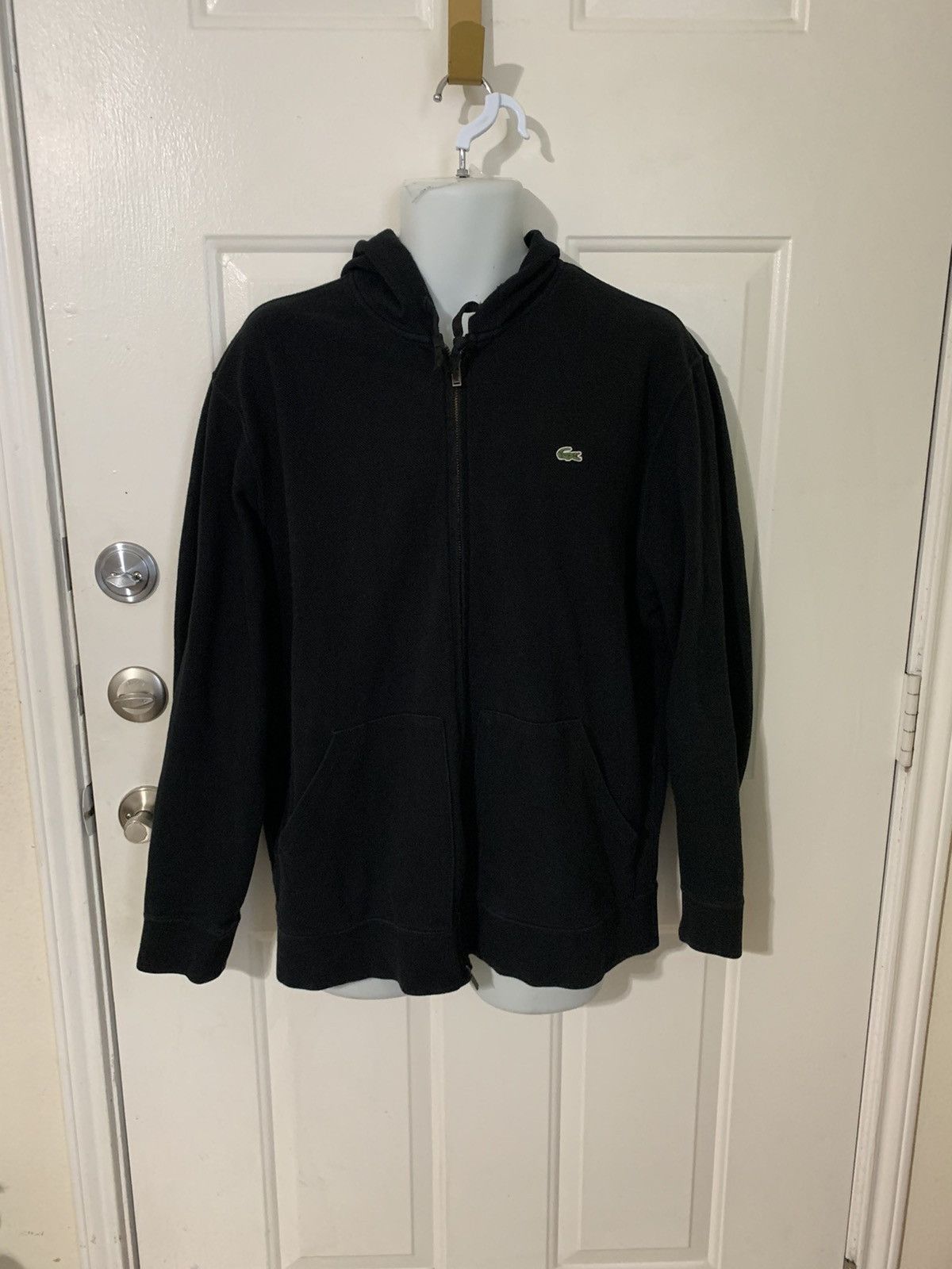 Lacoste Zippered Cotton Textured hoodie Size US XL / EU 56 / 4 - 1 Thumbnail