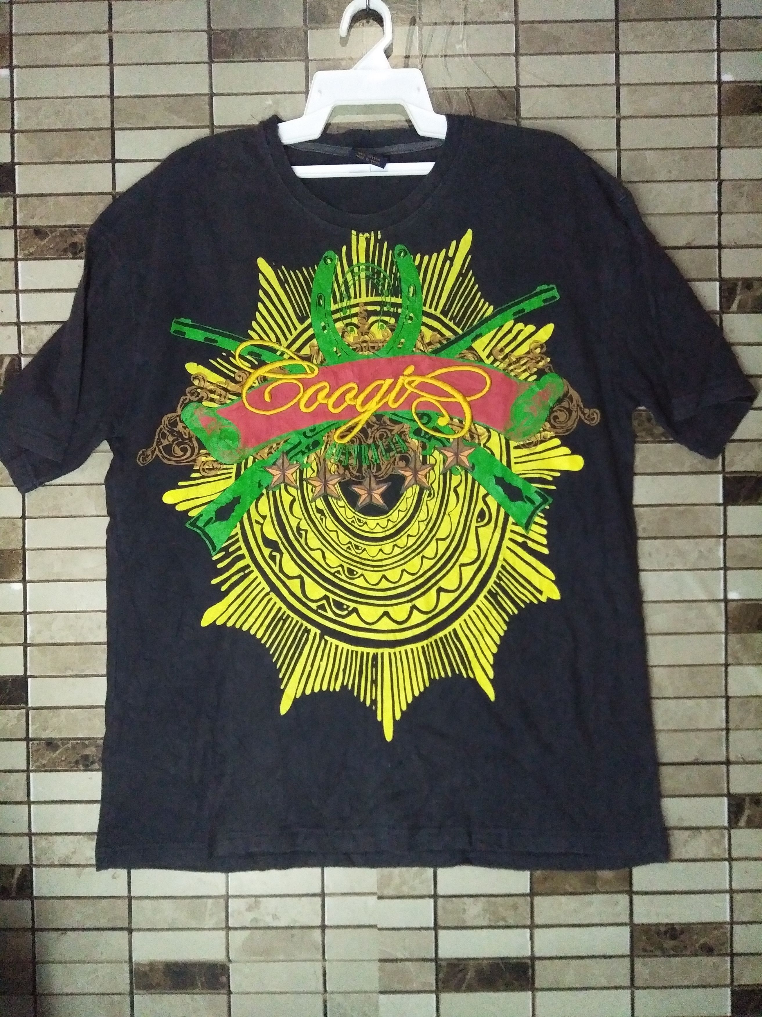Coogi Coogi rare spell out embroidery black tee Size US XL / EU 56 / 4 - 1 Thumbnail