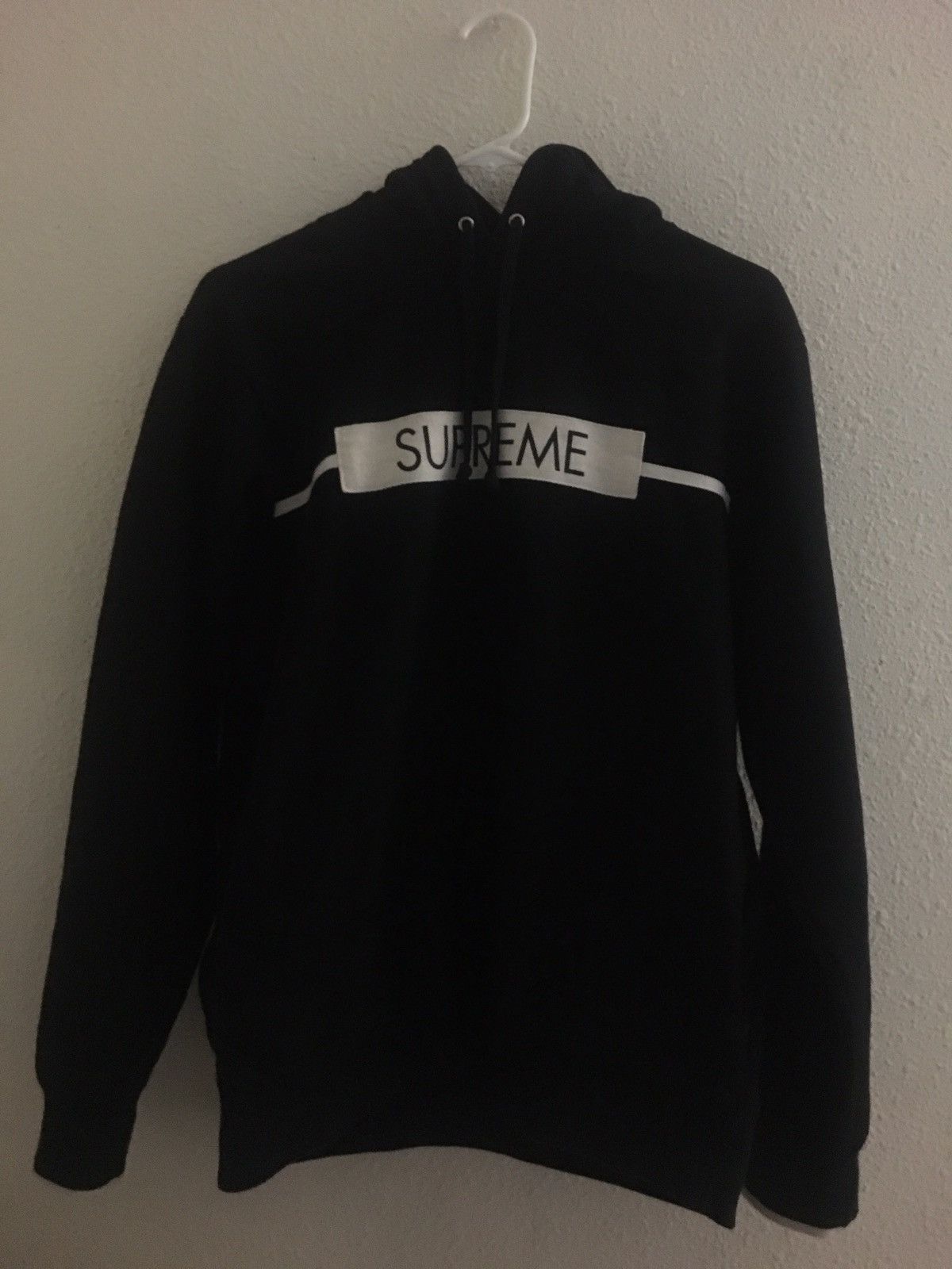 Supreme Chest Twill Tape Hoodie | Grailed