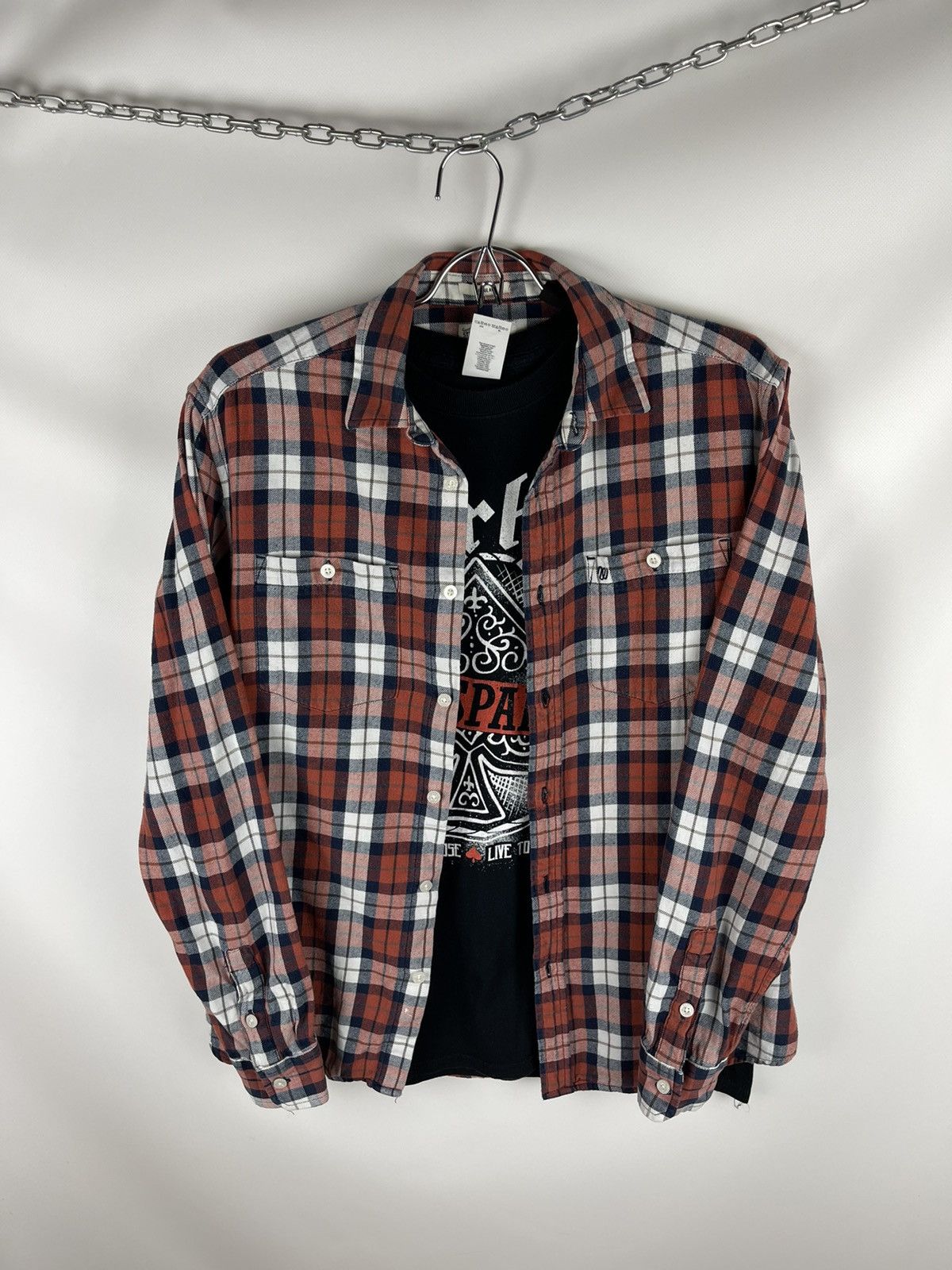 Flannel Wrangler checkered vintage red flannel travis Scott style Size US M / EU 48-50 / 2 - 1 Thumbnail