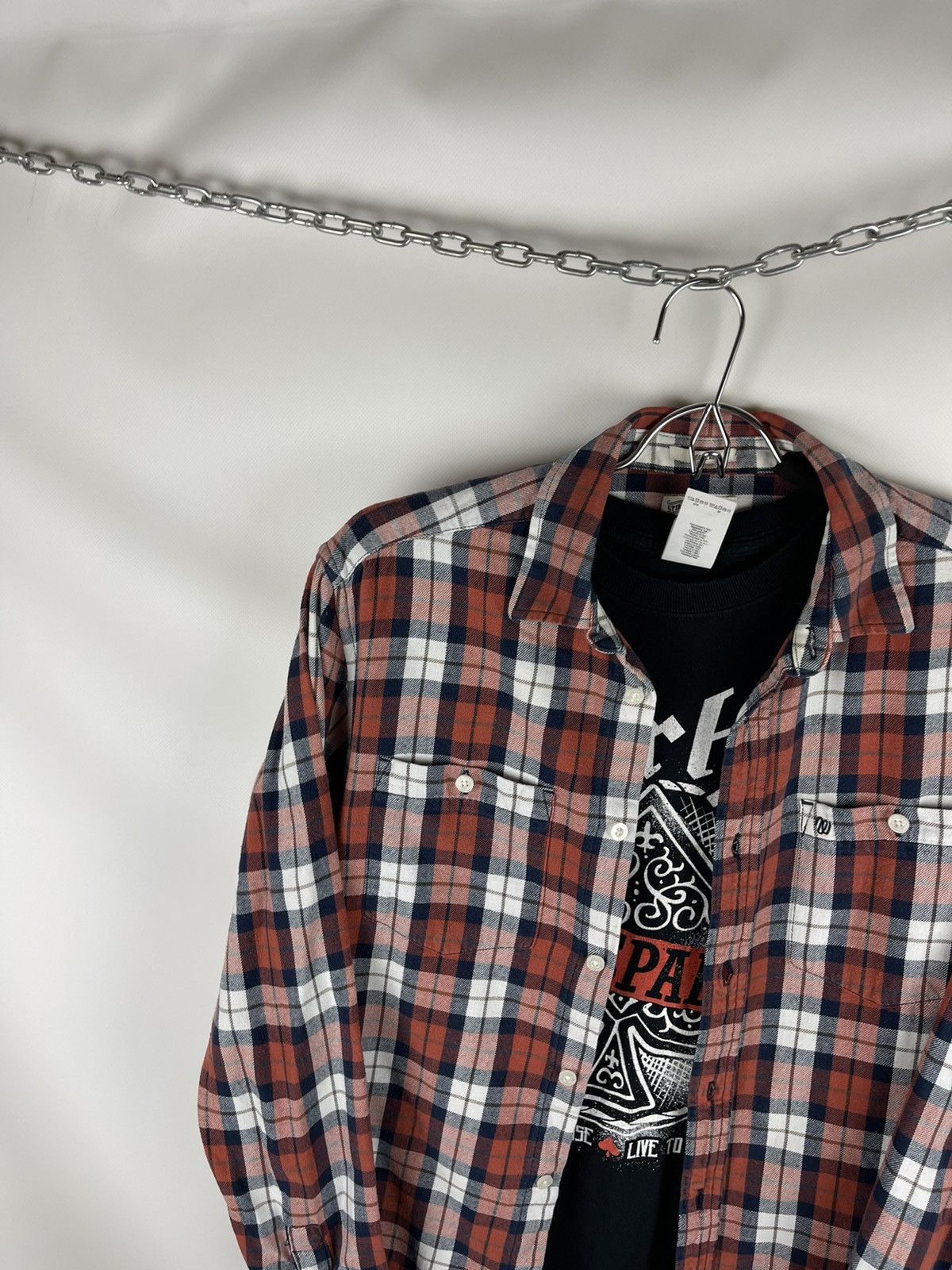 Flannel Wrangler checkered vintage red flannel travis Scott style Size US M / EU 48-50 / 2 - 2 Thumbnail