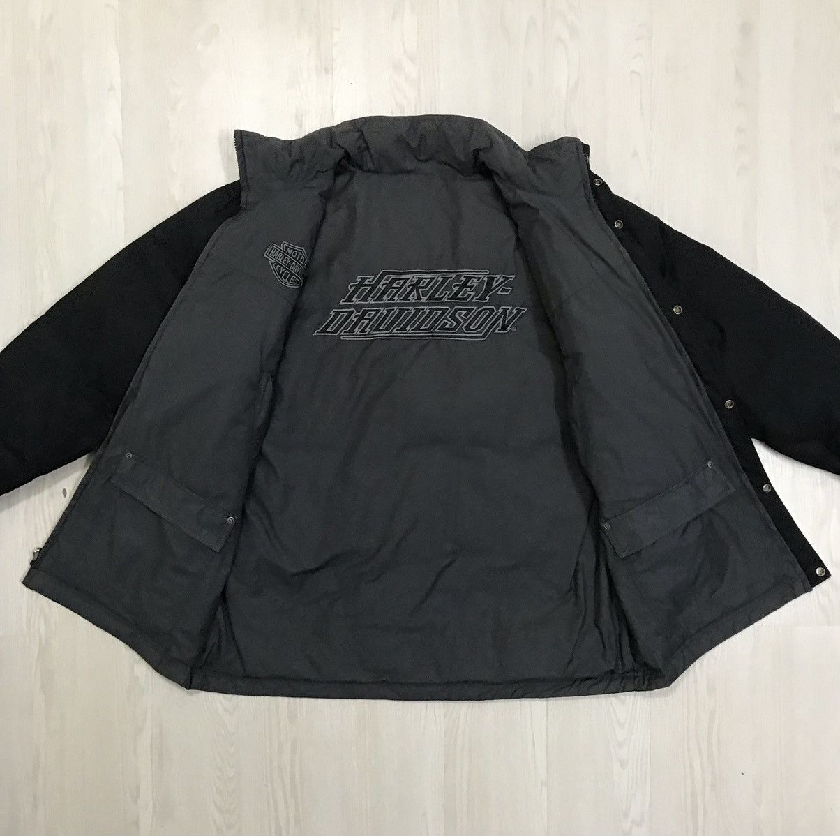 Harley Davidson × Vintage Harley Davidson Puffer Down Jacket Reversible Jacket Size US L / EU 52-54 / 3 - 15 Thumbnail