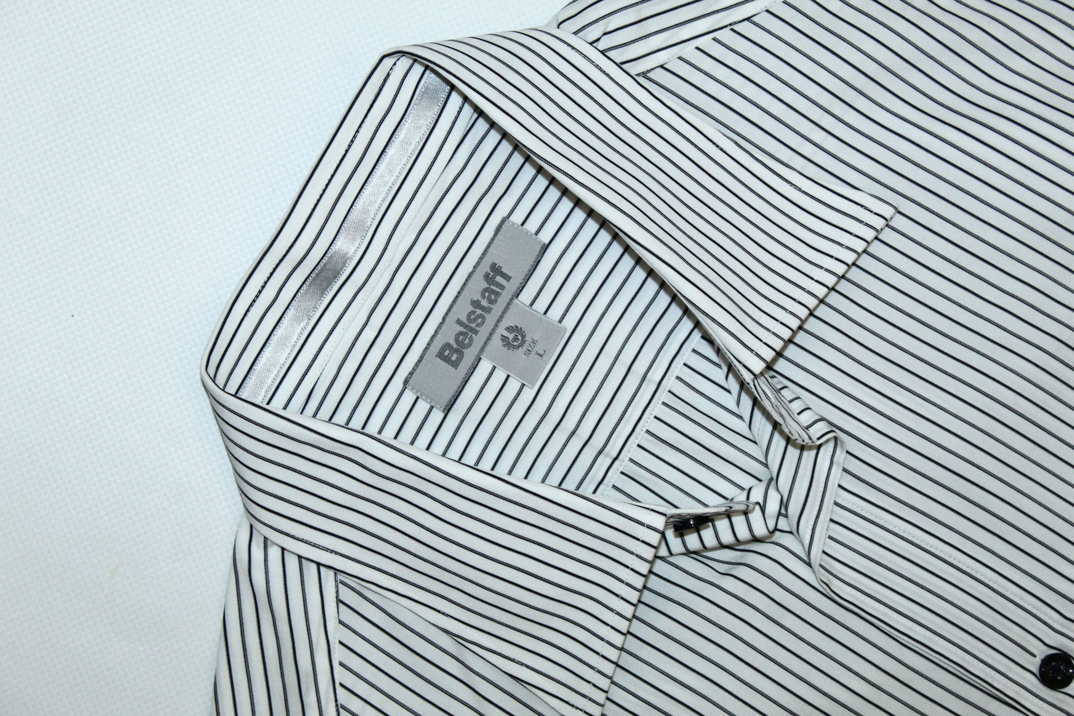 Belstaff Belstaff Button Up Striped Poplin Shirt. Made in Italy. Size US L / EU 52-54 / 3 - 2 Thumbnail