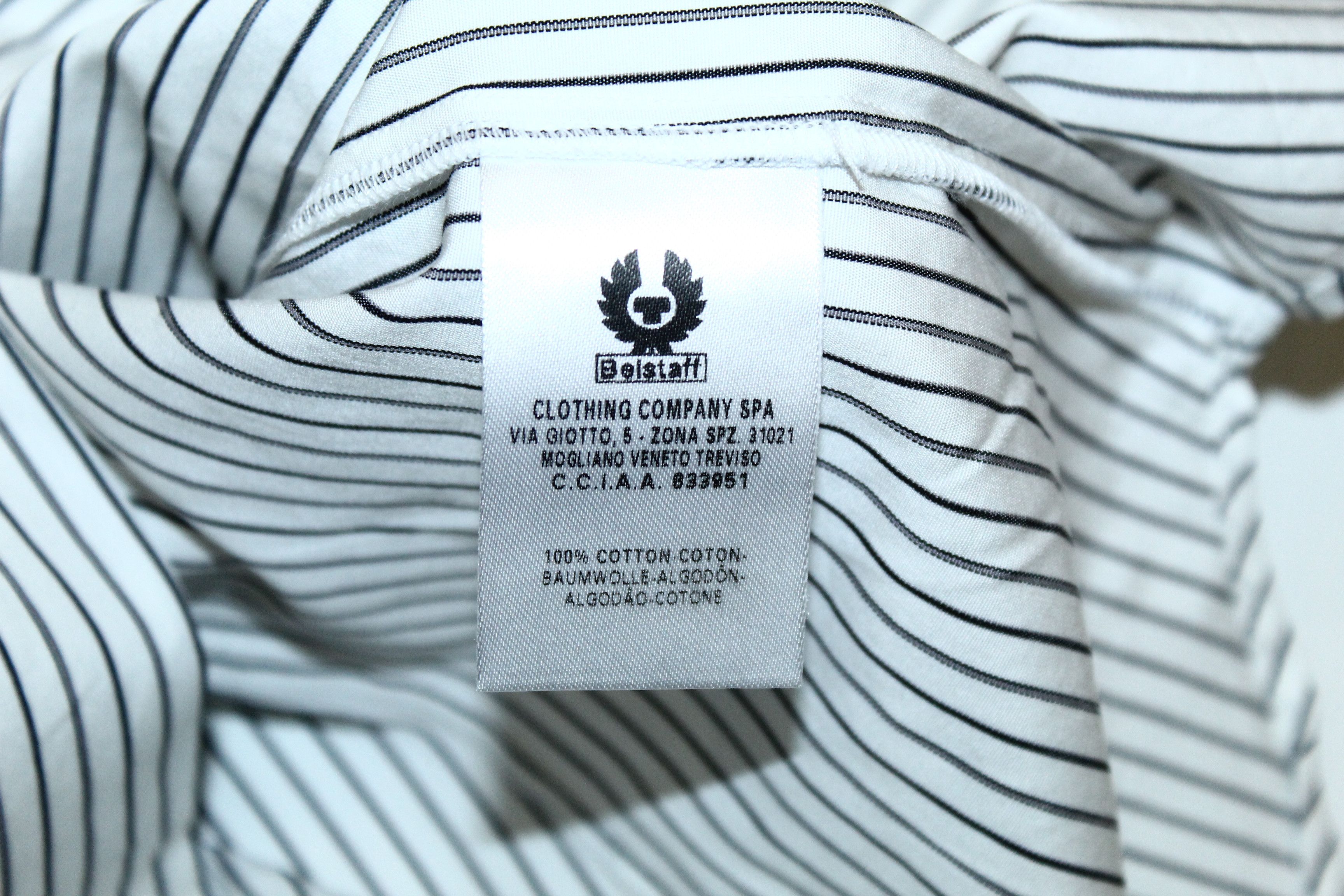 Belstaff Belstaff Button Up Striped Poplin Shirt. Made in Italy. Size US L / EU 52-54 / 3 - 5 Thumbnail