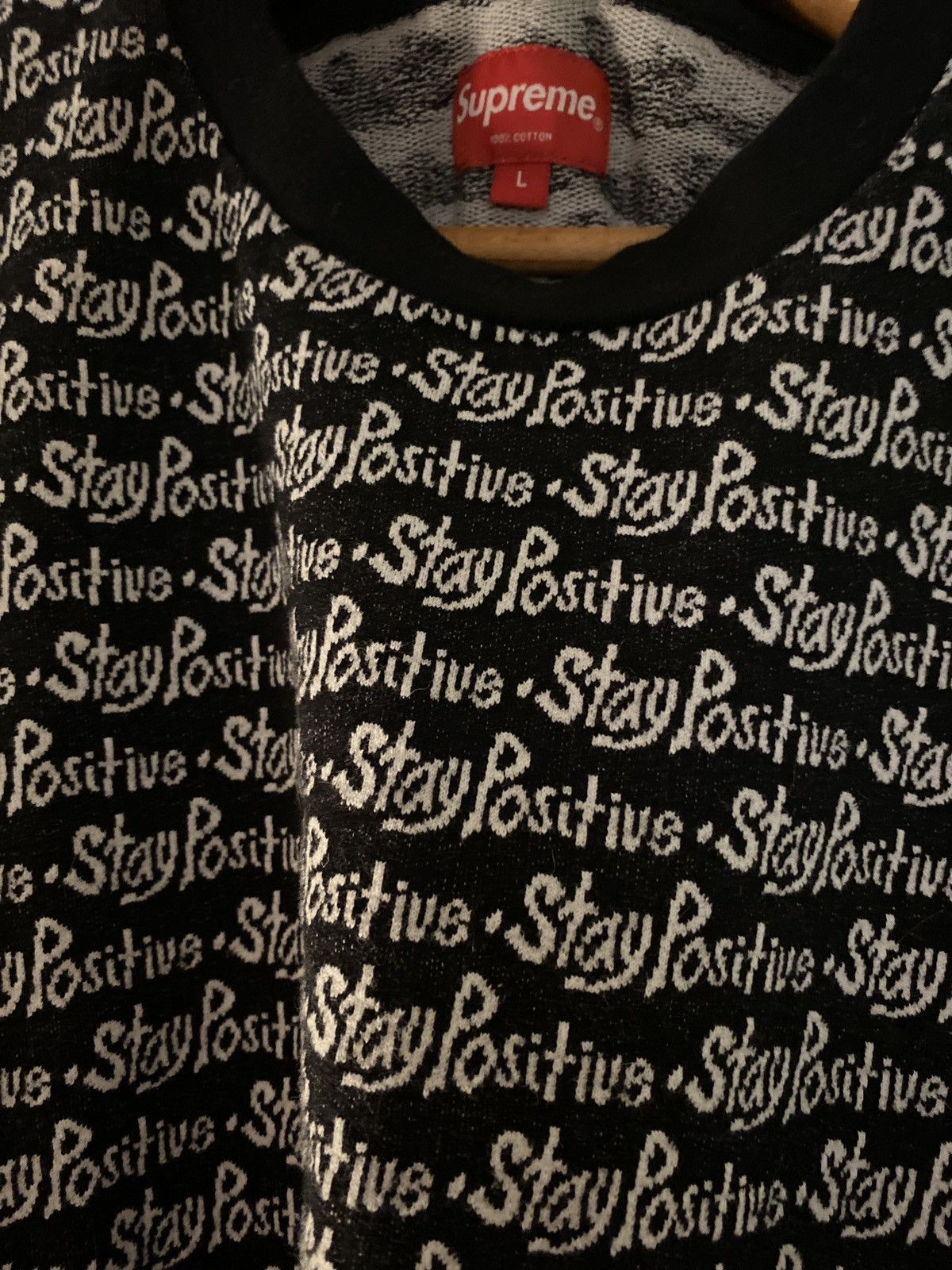 Supreme SUPREME Stay Positive Jacquard S/S Top BLACK FW20 WEEK 3 Size US L / EU 52-54 / 3 - 2 Thumbnail