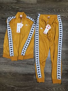 Yellow hot sale kappa joggers