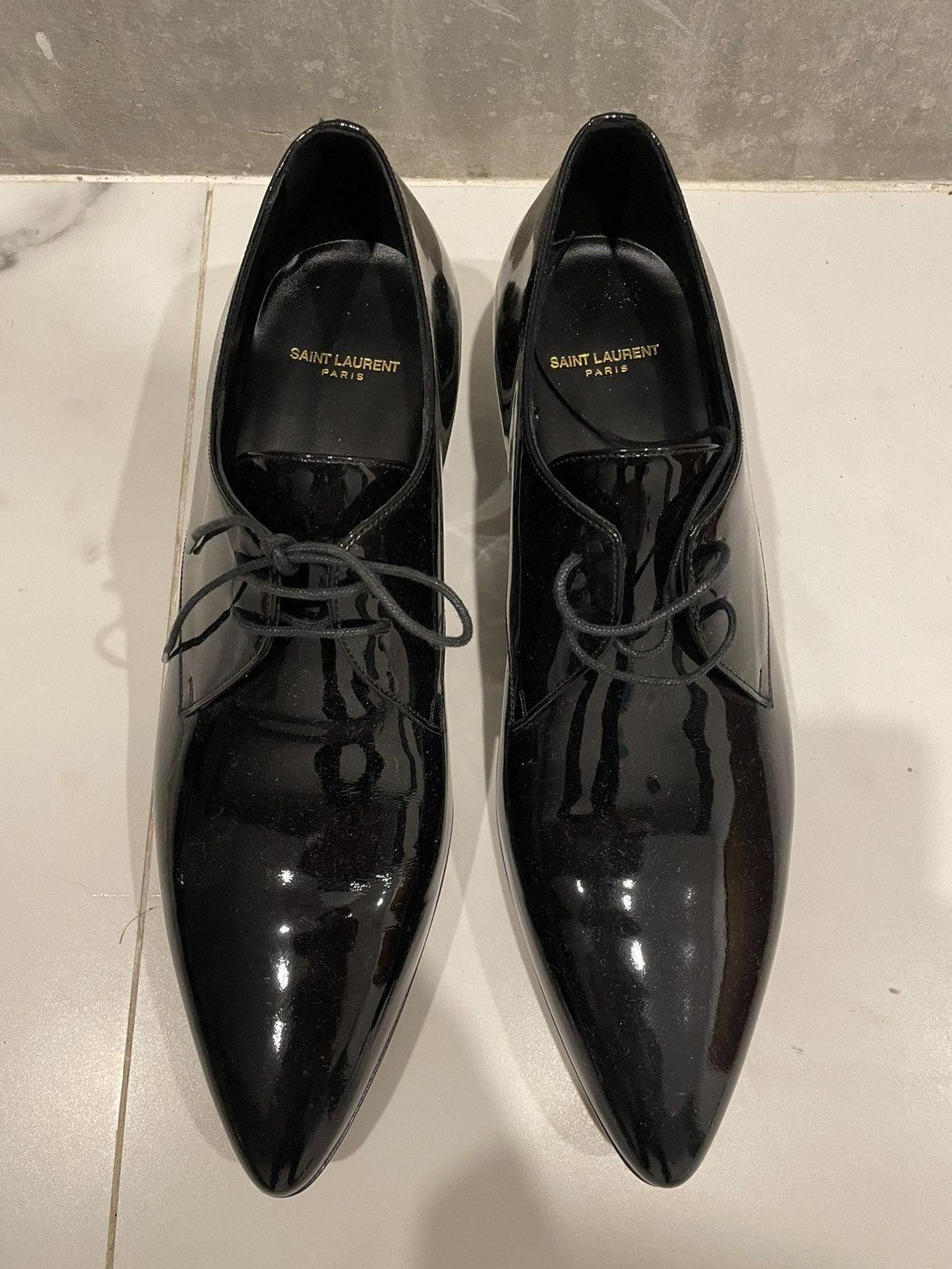 Saint Laurent Paris Hopper 30 — Patent Black Size US 12 / EU 45 - 1 Thumbnail